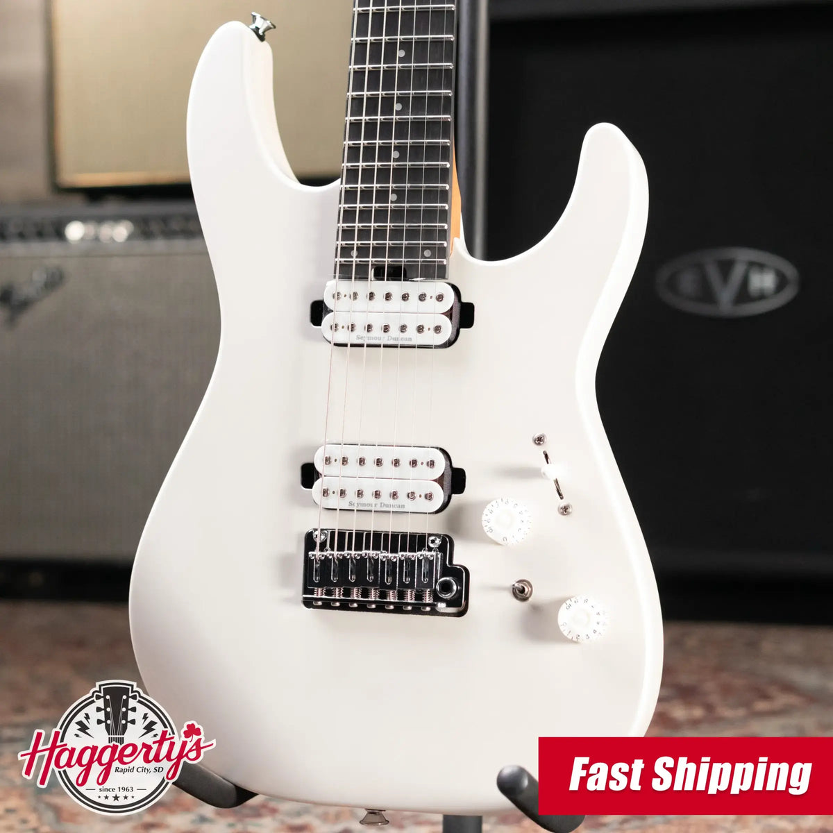 Charvel Pro-Mod Plus Limited Edition DK24-7 HH 2PT EB 7-String Electric Guitar - Celestial Silk with Gig Bag - Demo