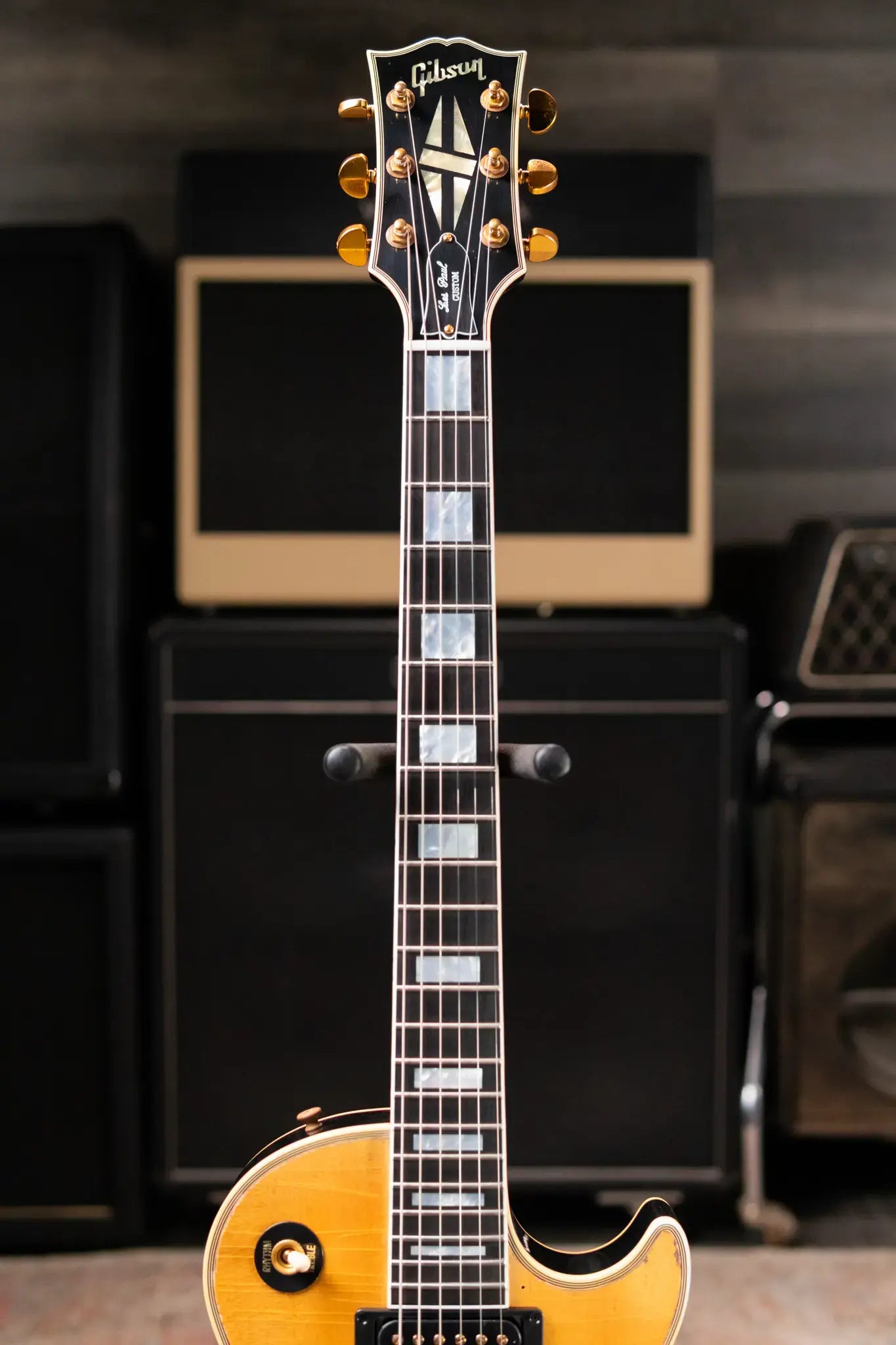 Gibson Custom Shop 1968 Les Paul Custom Mick Ronson Signature Murphy Lab Light Aged Electric Guitar - Antique Natural with Hardshell Case