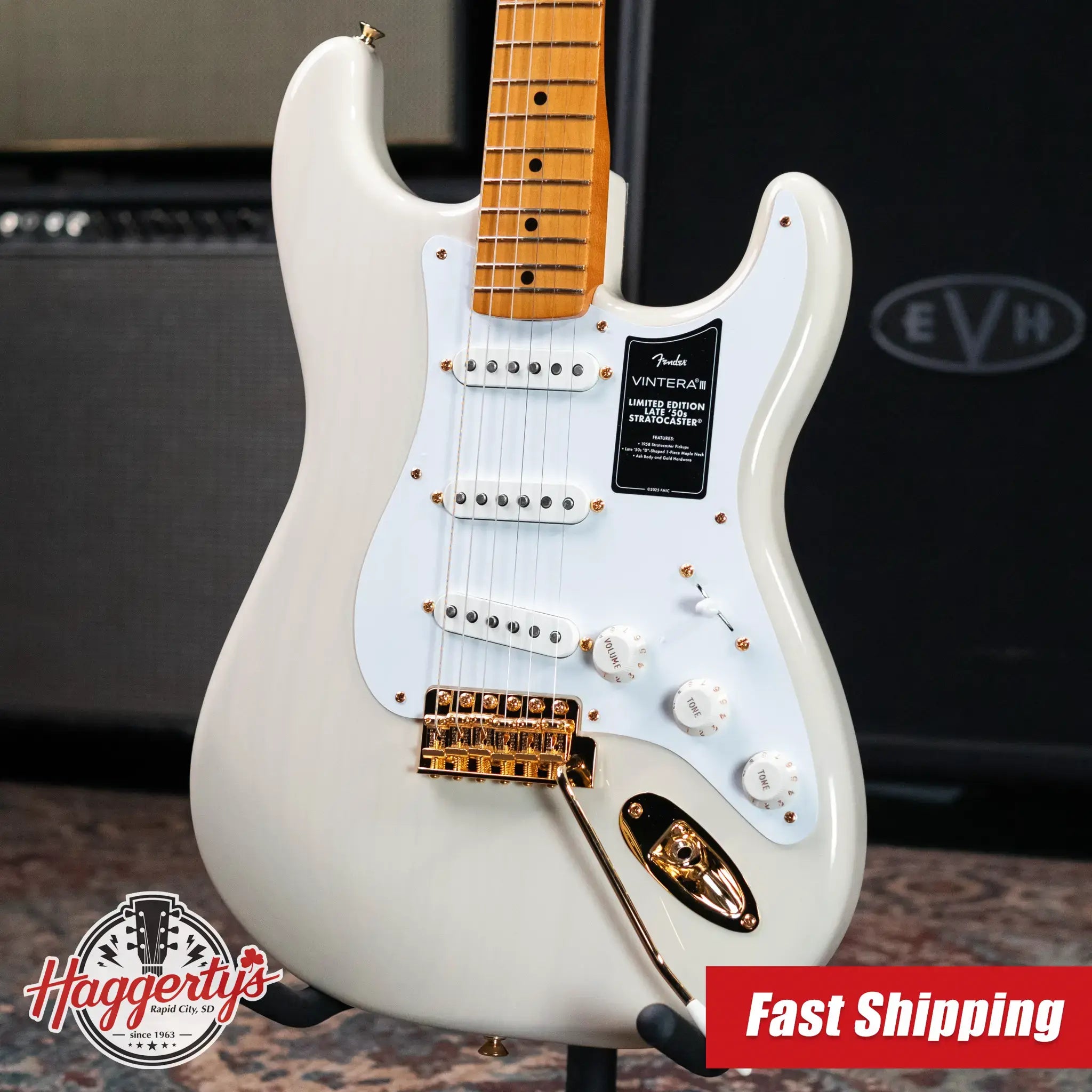 Fender Limited Edition Vintera III Late '50s Stratocaster Electric Guitar - White Blonde with Gig Bag