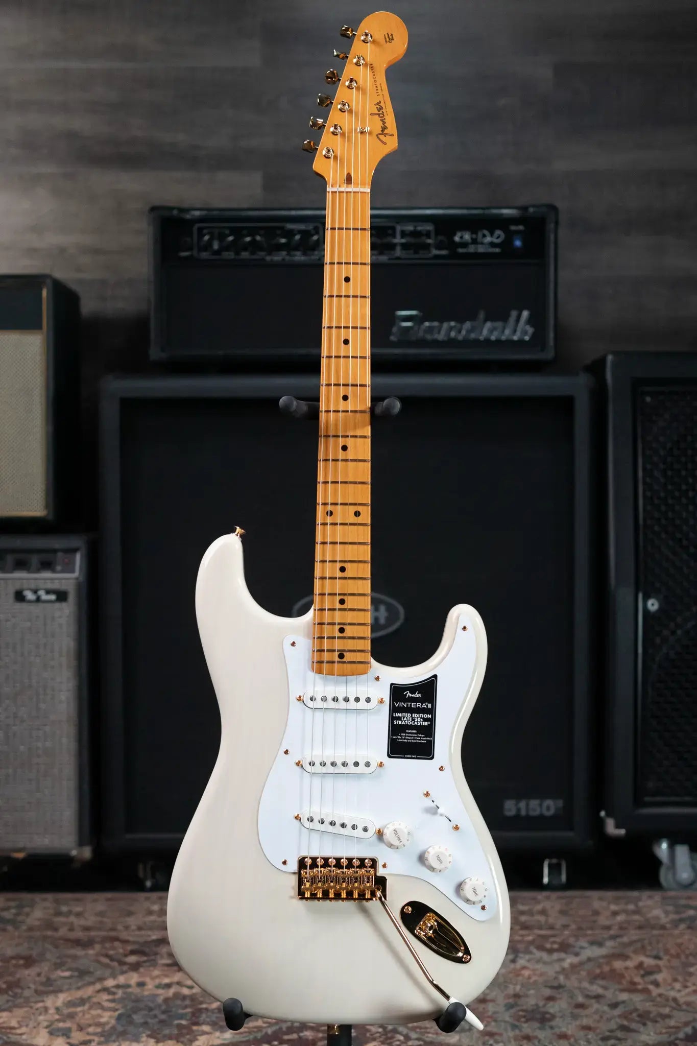Fender Limited Edition Vintera III Late '50s Stratocaster Electric Guitar - White Blonde with Gig Bag