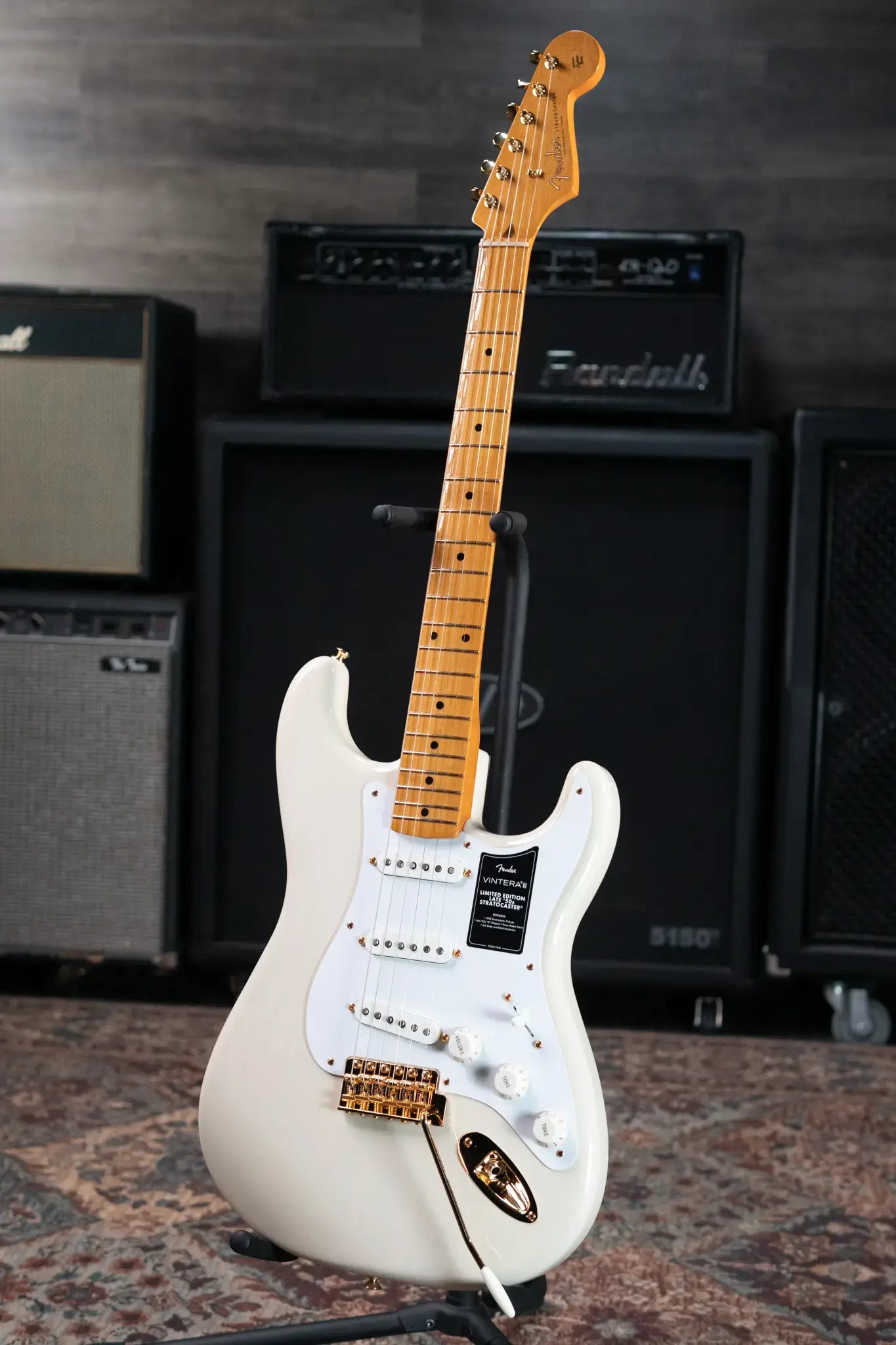 Fender Limited Edition Vintera III Late '50s Stratocaster Electric Guitar - White Blonde with Gig Bag