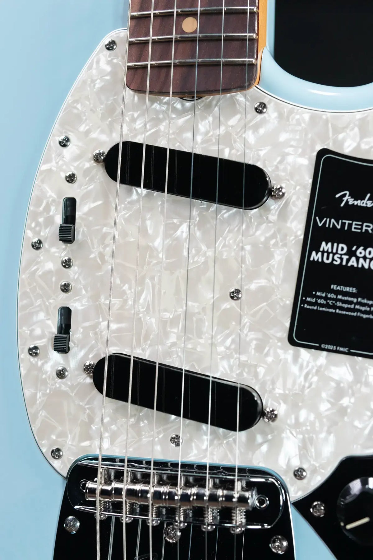 Fender Vintera III Mid '60s Mustang Electric Guitar - Sonic Blue with Gig Bag