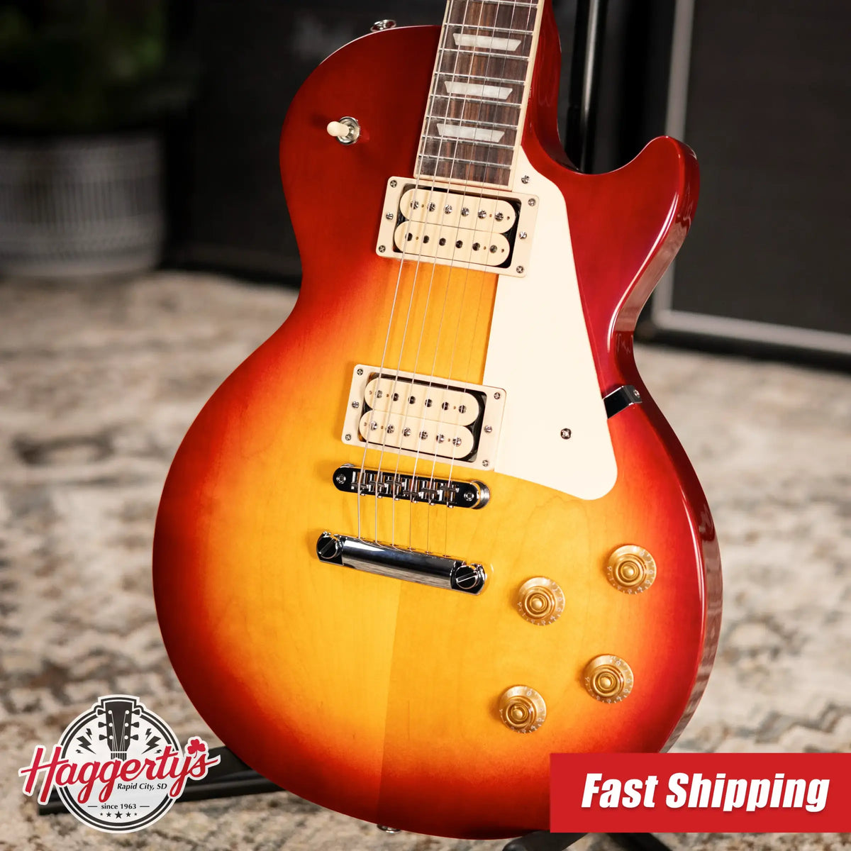Gibson Les Paul Studio Double Trouble Electric Guitar - Cherry Sunburst with Gig Bag - Demo