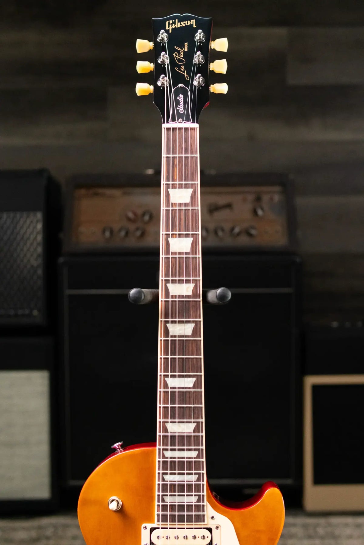 Gibson Les Paul Studio Double Trouble Electric Guitar - Dirty Lemon Burst/Cherry Back with Gig Bag