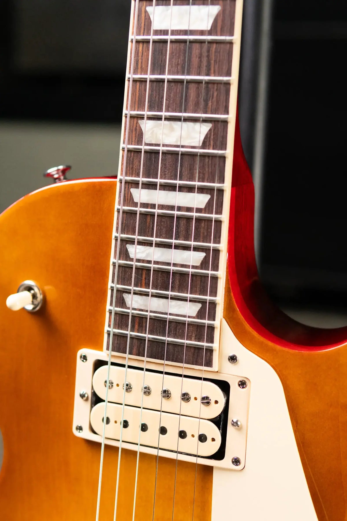Gibson Les Paul Studio Double Trouble Electric Guitar - Dirty Lemon Burst/Cherry Back with Gig Bag