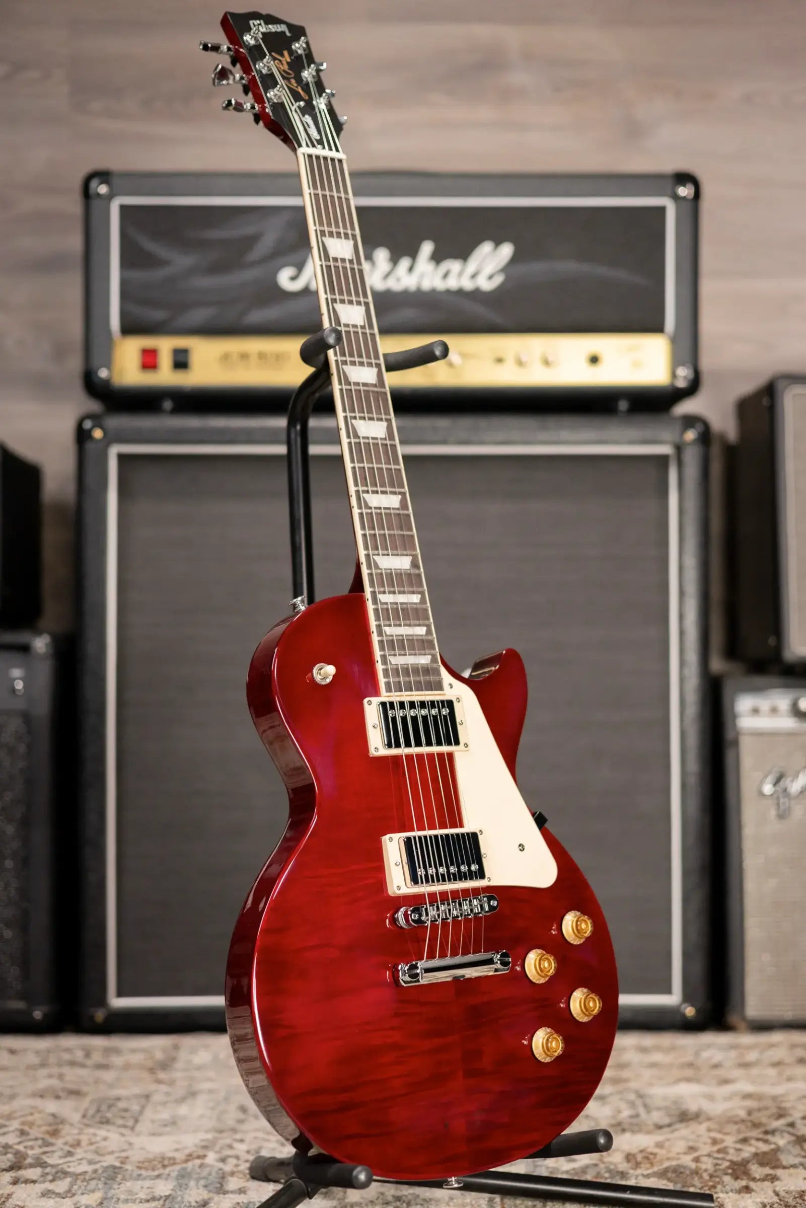 Gibson Les Paul Studio Session Electric Guitar - Cherry with Gig Bag