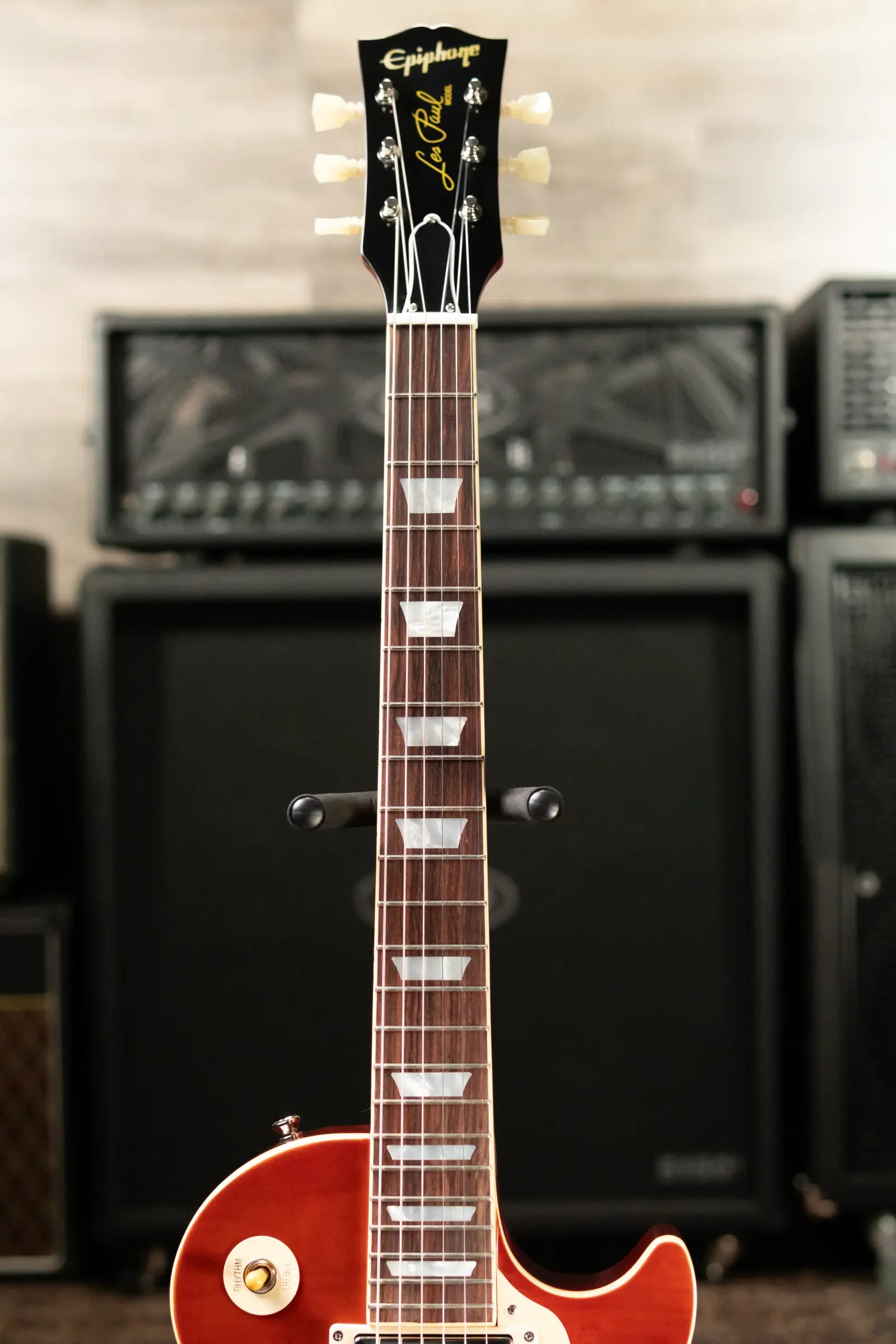 Epiphone 1960 Les Paul Standard Reissue Electric Guitar - Washed Cherry Sunburst with Hardshell Case