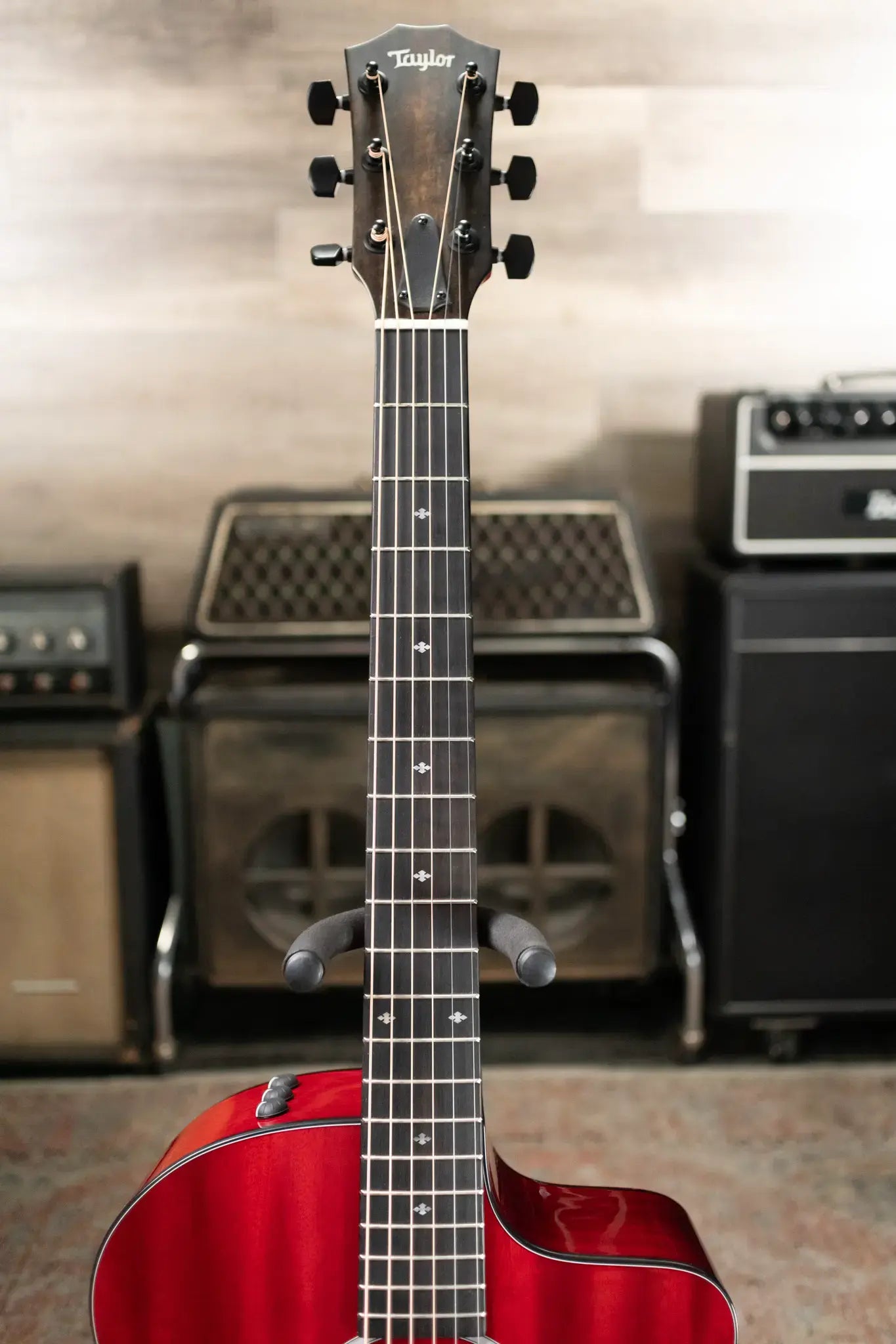 Taylor 224ce Plus Special Edition Grand Auditorium Acoustic/Electric Guitar - Trans Red Top with Aerocase