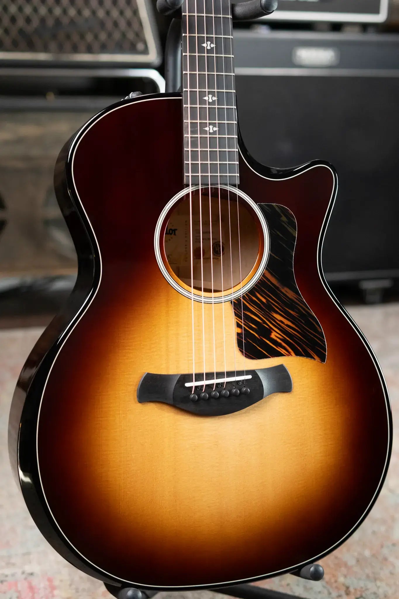 Taylor Builder's Edition 514ce Grand Auditorium Acoustic/Electric Guitar - Kona Burst Top with Hardshell Case