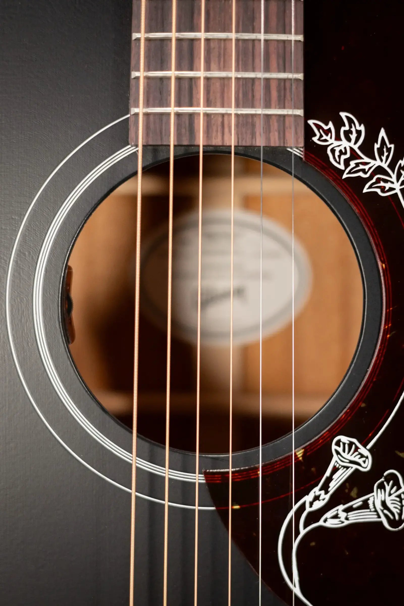 Gibson Hummingbird Special Dreadnought Acoustic/Electric Guitar - Ebony Satin with Gig Bag