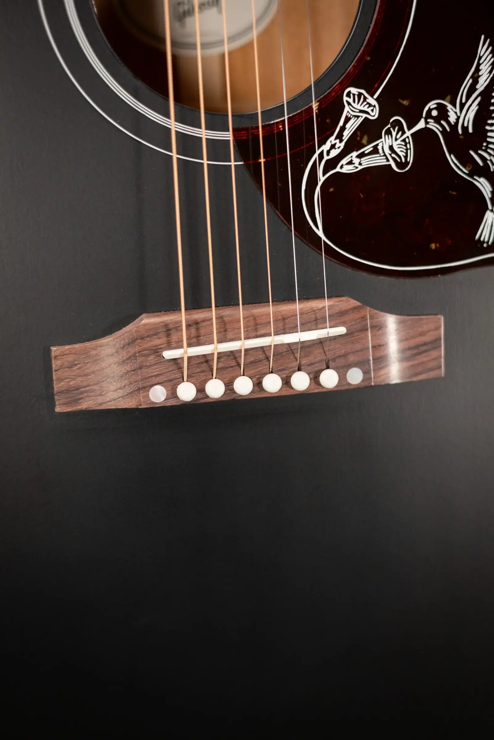 Gibson Hummingbird Special Dreadnought Acoustic/Electric Guitar - Ebony Satin with Gig Bag