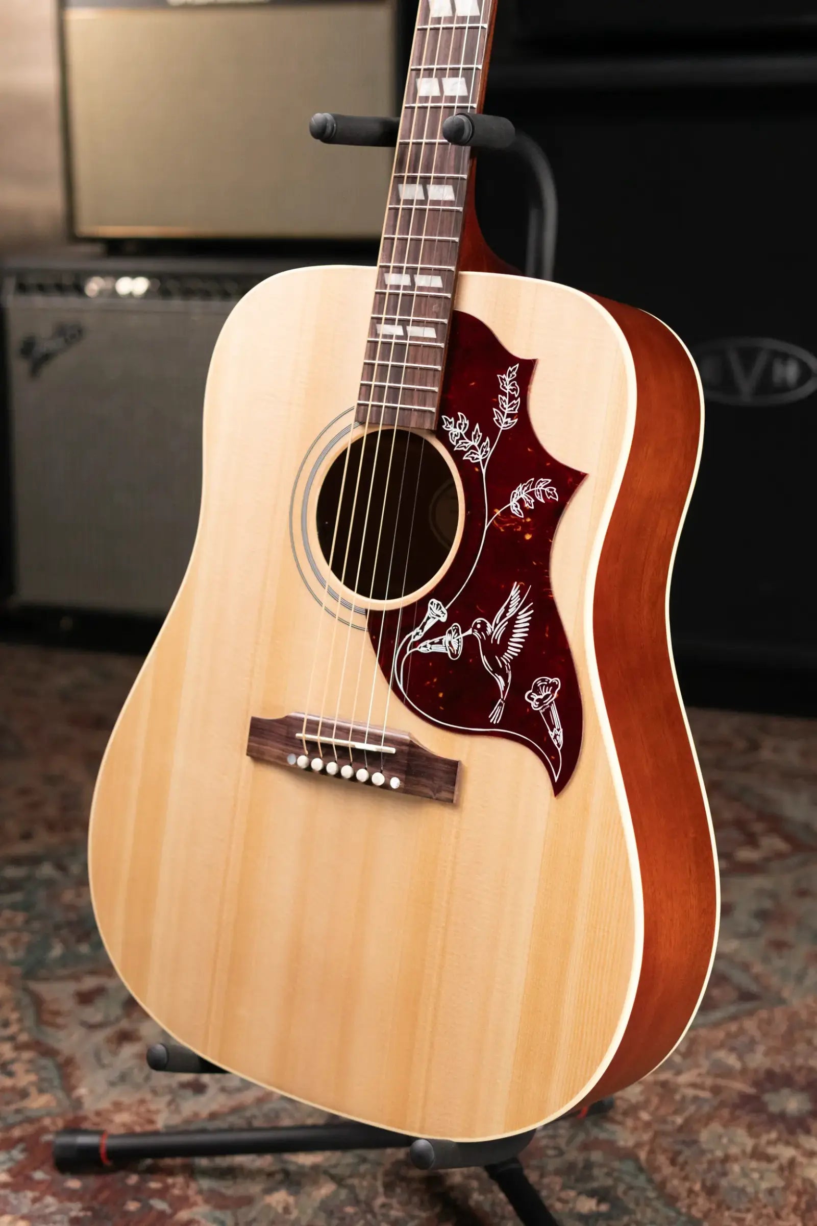 Gibson Hummingbird Special Dreadnought Acoustic/Electric Guitar - Natural Satin with Gig Bag