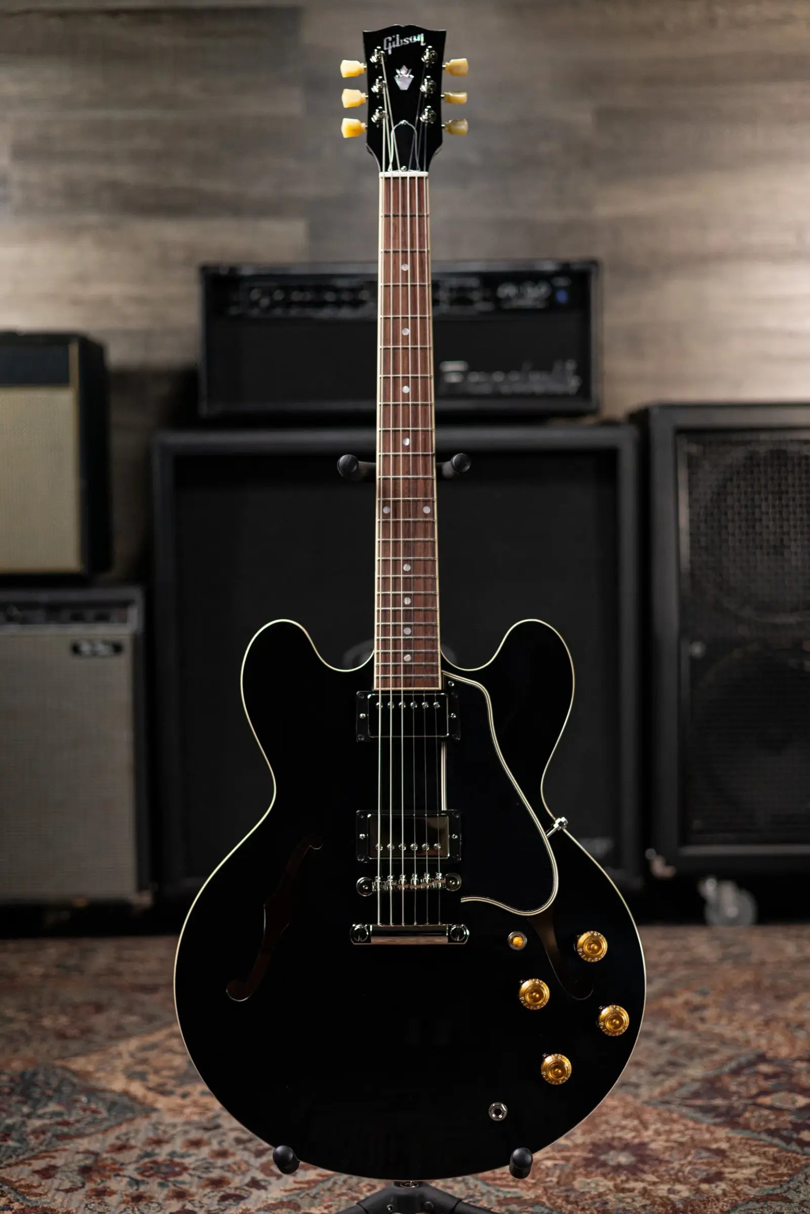 Gibson ES-335 50s Semi-Hollow Electric Guitar with Hard Shell Case - Ebony
