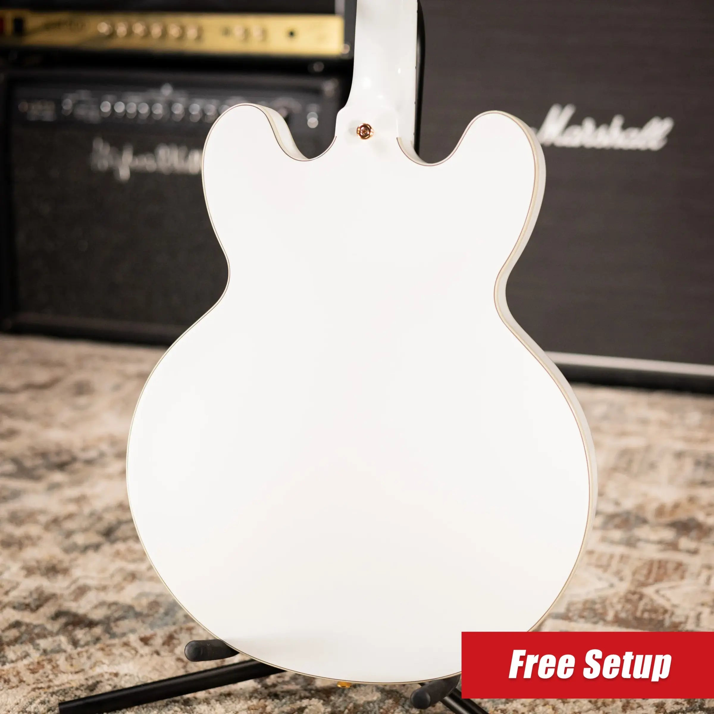 Epiphone IGC Alex Lifeson Signature 1976 ES-355 Reissue Semi-Hollow Electric Guitar - Alpine White with Hardshell Case