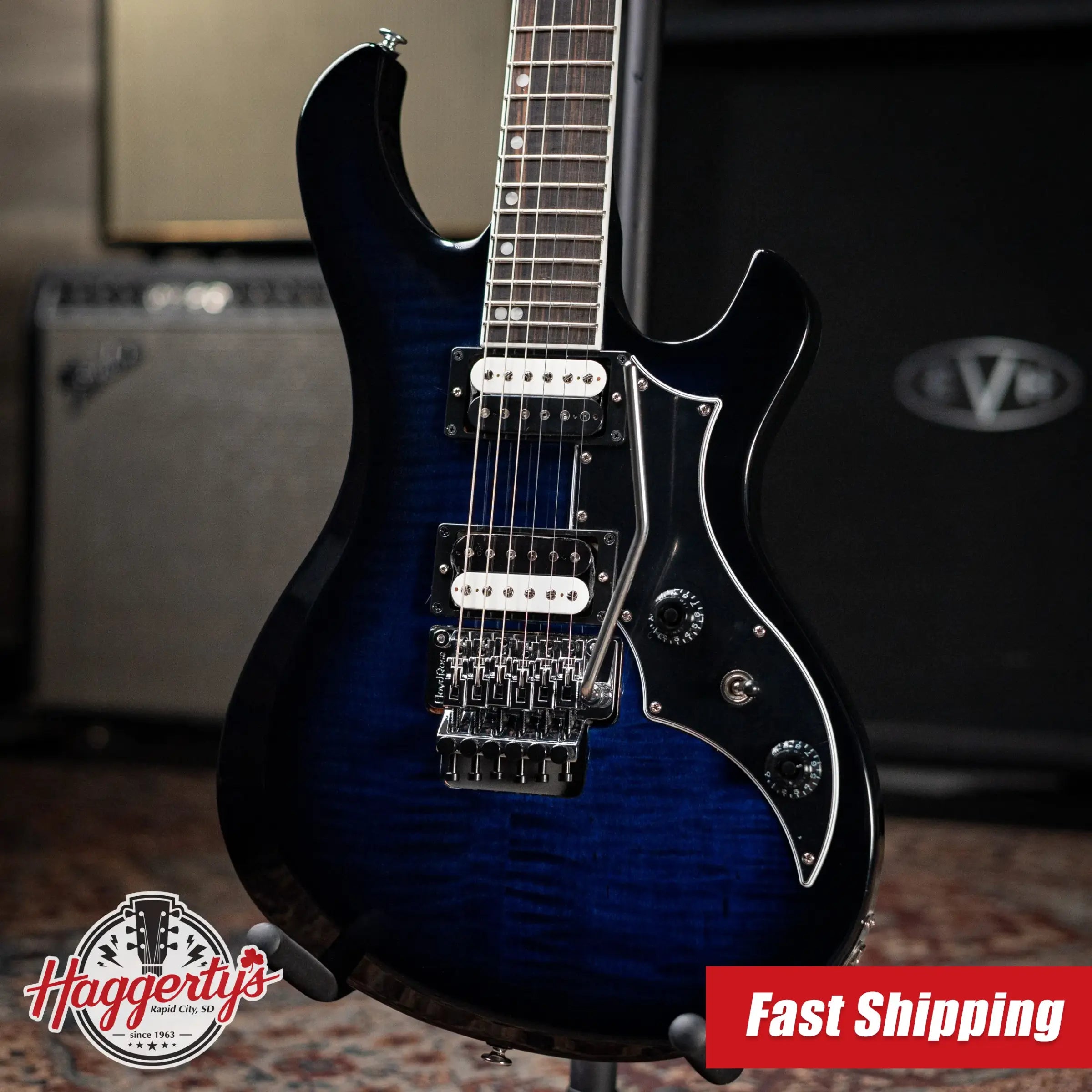 Gibson Victory Floyd Rose Electric Guitar - Deep Ocean Burst with Hardshell Case