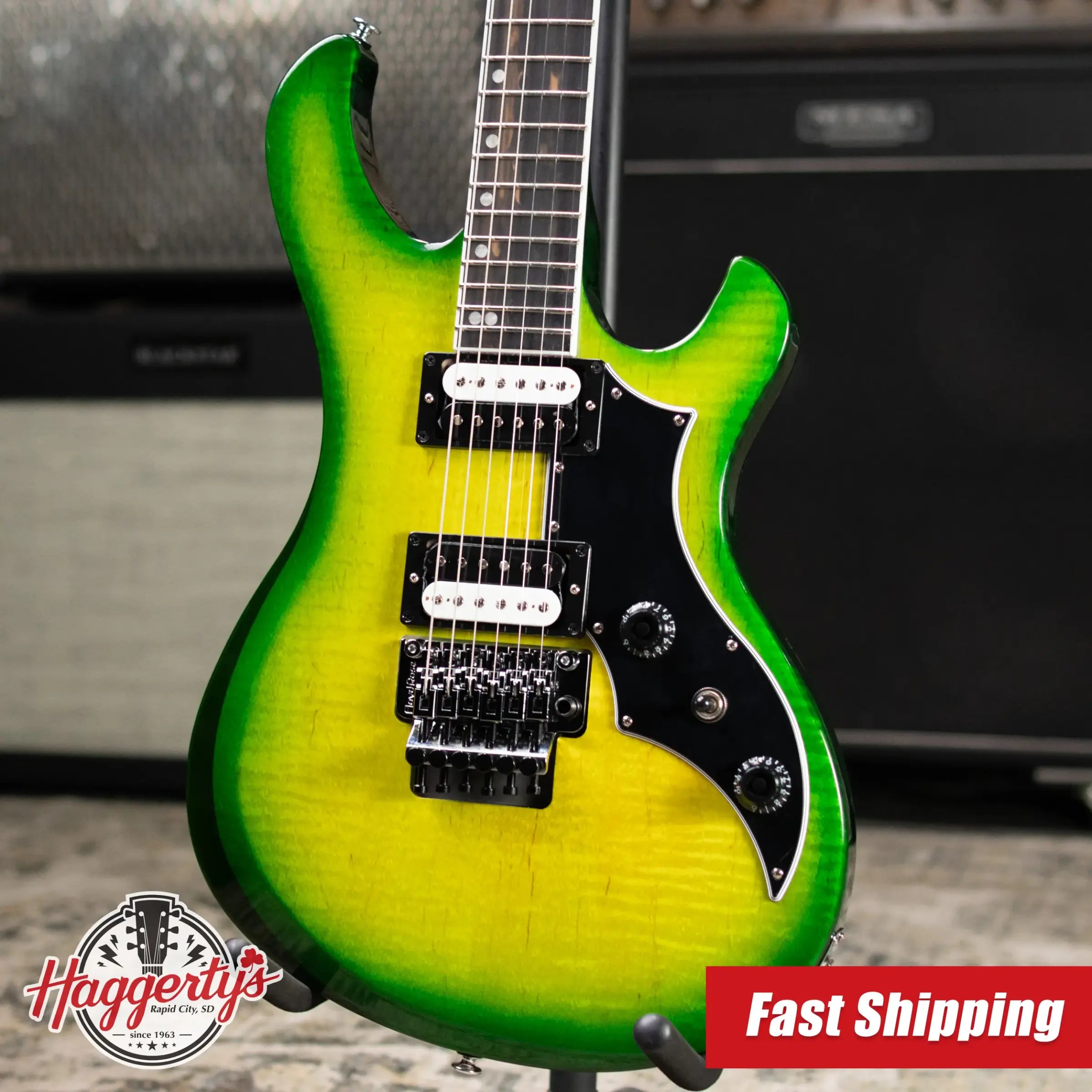 Gibson Victory Floyd Rose Electric Guitar - Iguana Burst with Hardshell Case