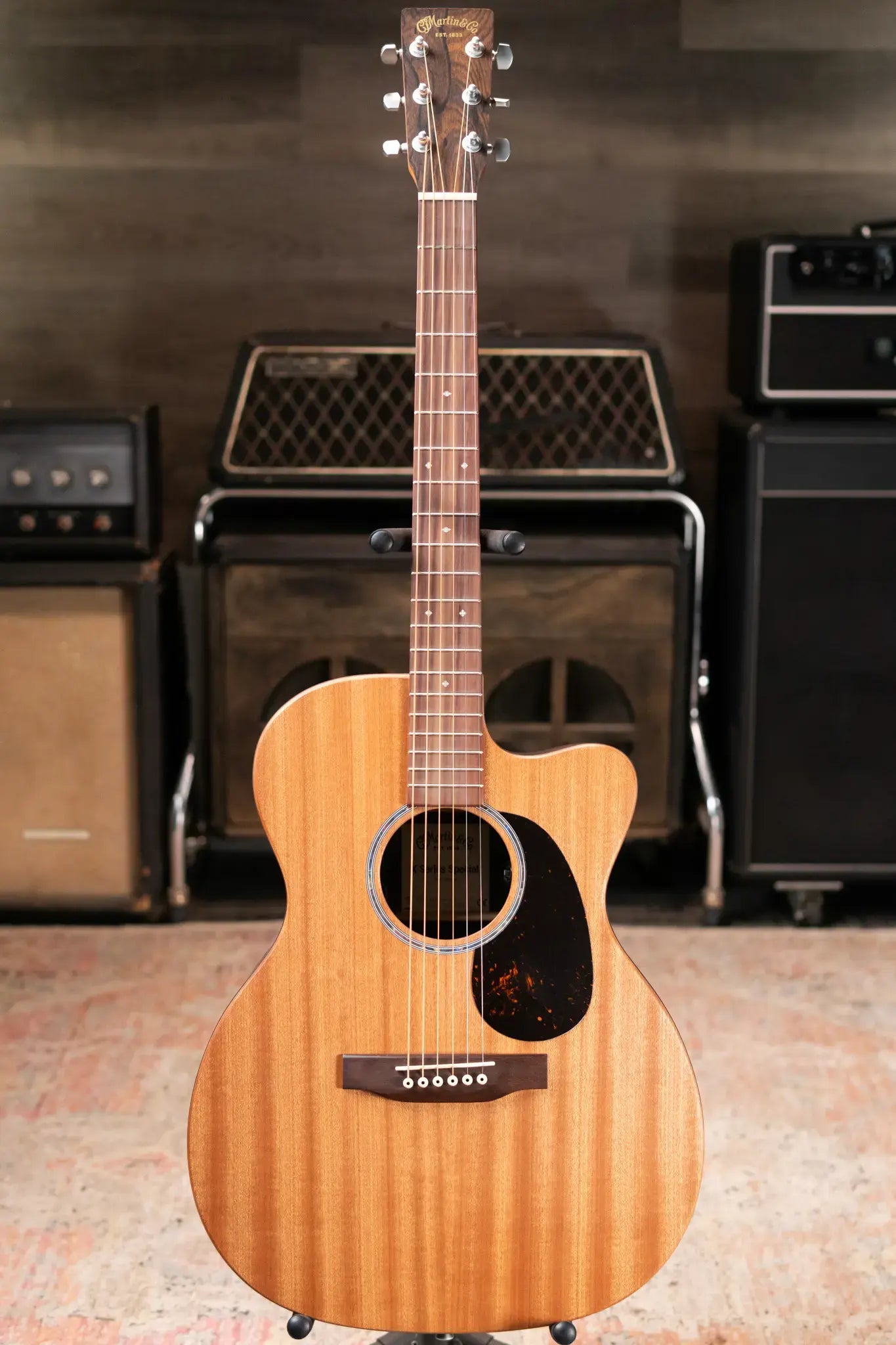 Martin OMC-X2E Acoustic/Electric Guitar - Sapele Ziricote HPL with Gig Bag