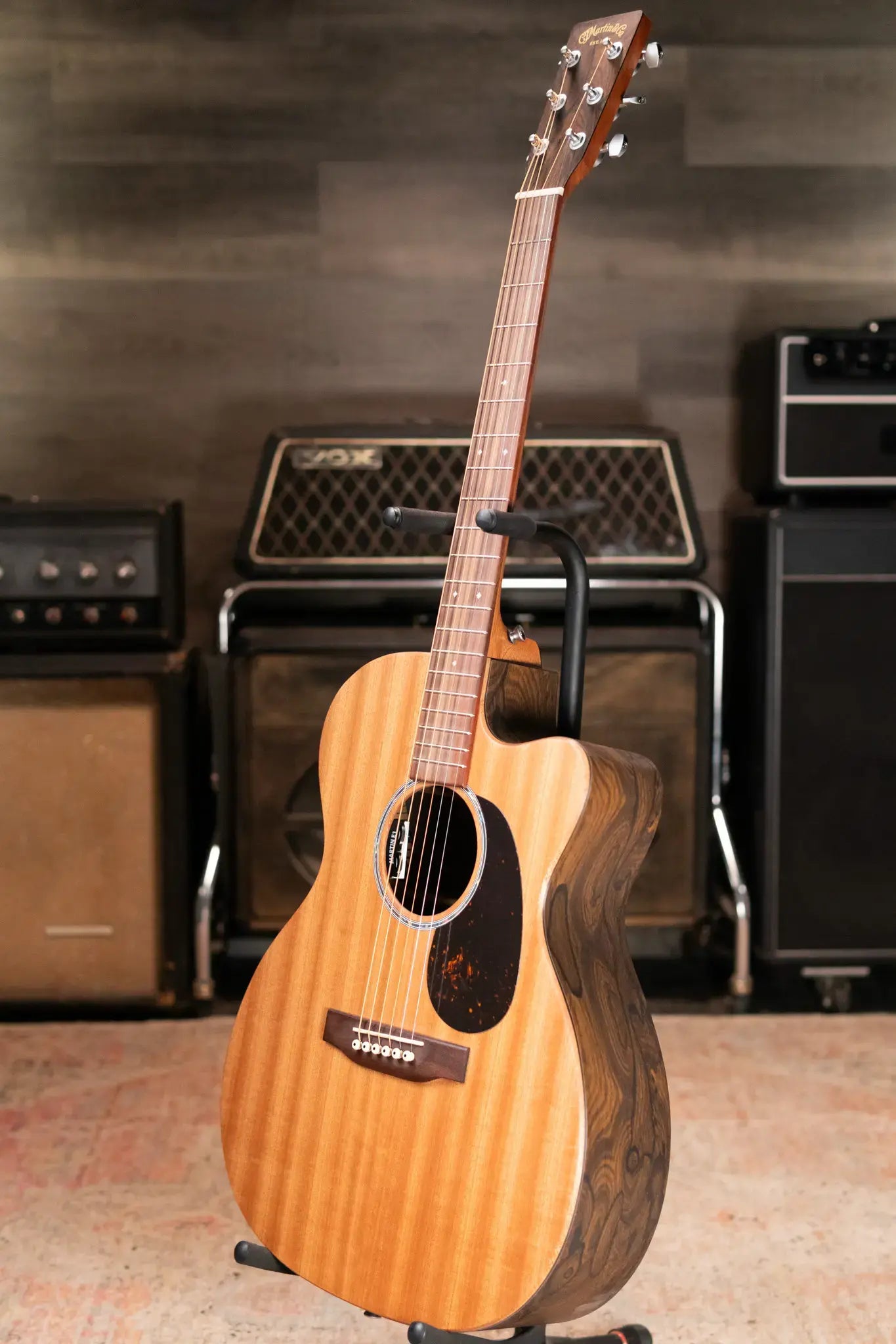Martin OMC-X2E Acoustic/Electric Guitar - Sapele Ziricote HPL with Gig Bag