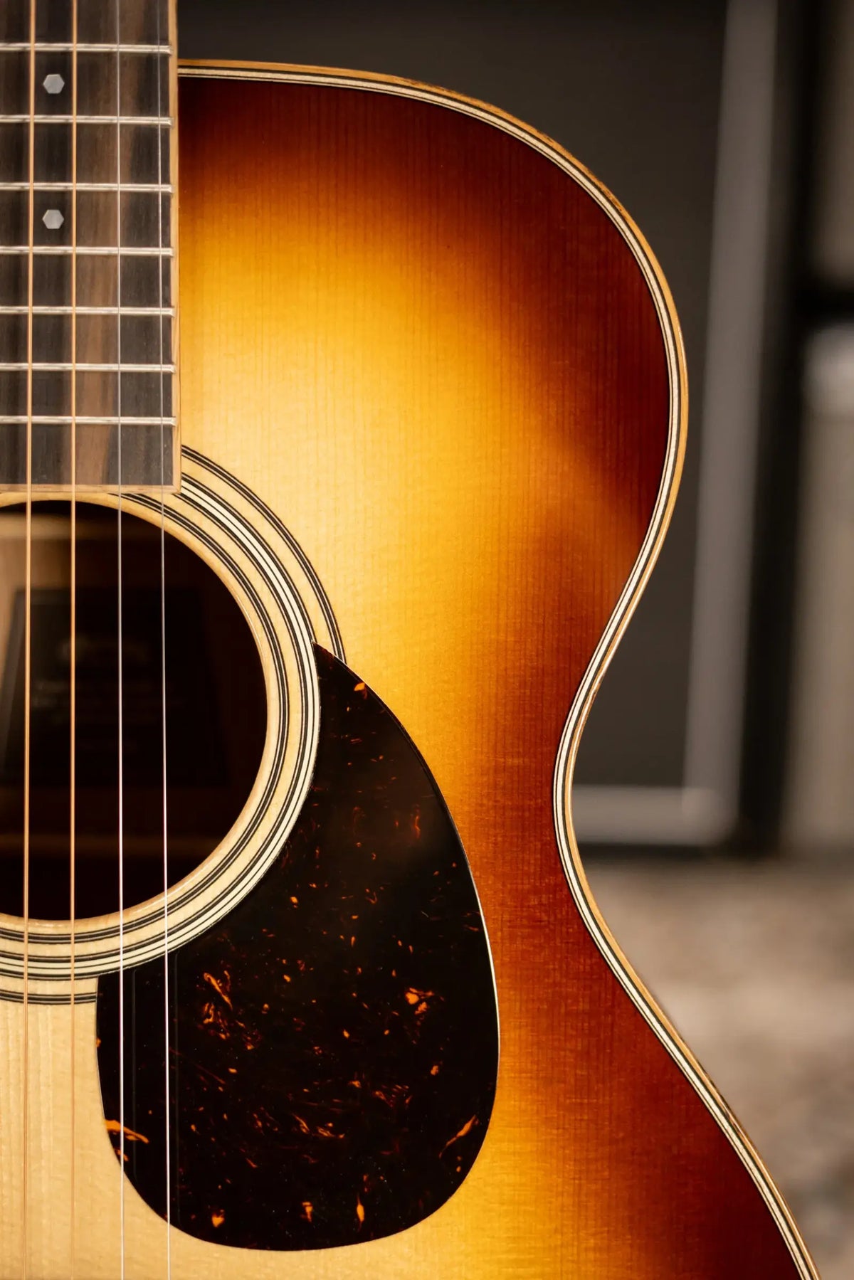 Martin OM-35 Inception Acoustic Guitar - Dark Toasted Burst with Hardshell Case