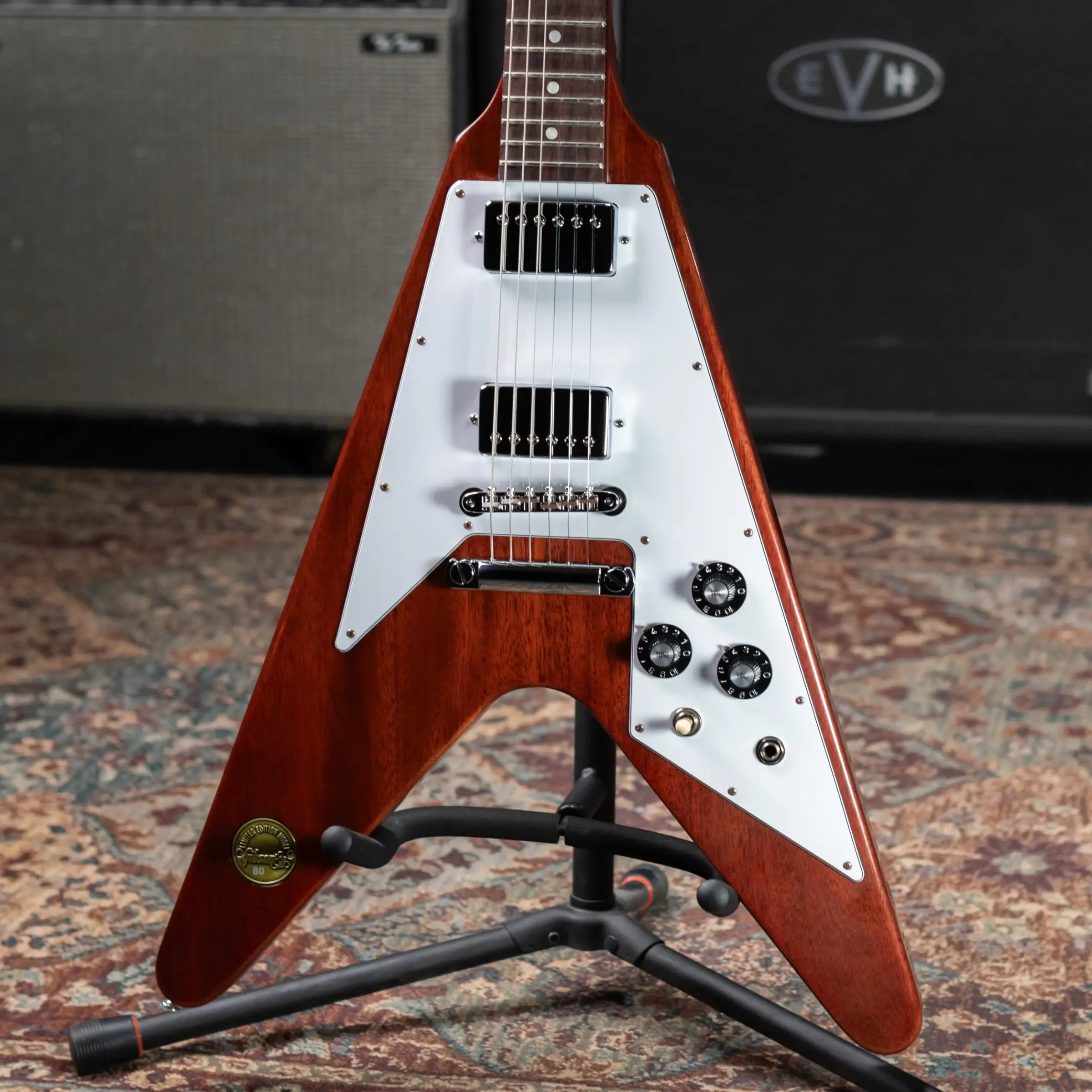 Gibson Custom Shop 1971 Flying V Medallion Reissue Electric Guitar - Medallion Cherry with Hardshell Case