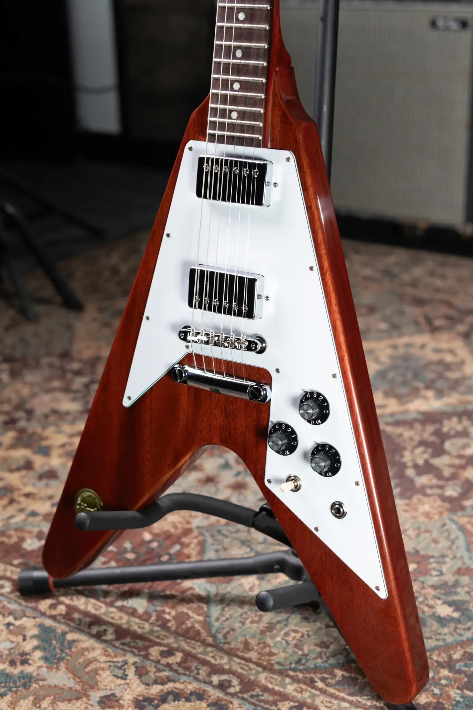 Gibson Custom Shop 1971 Flying V Medallion Reissue Electric Guitar - Medallion Cherry with Hardshell Case