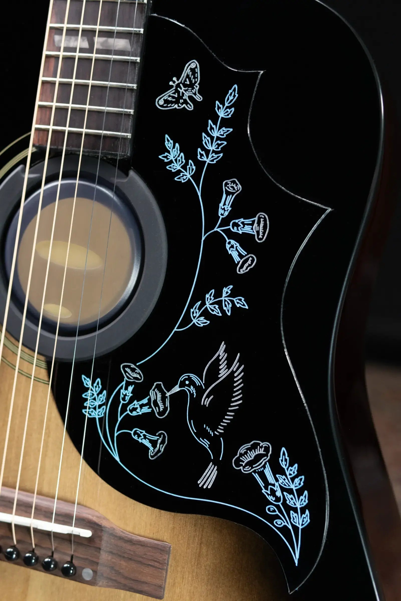 Epiphone Eric Church Signature Hummingbird Dark Studio Acoustic/Electric Guitar - Cobra Burst with Hardshell Case