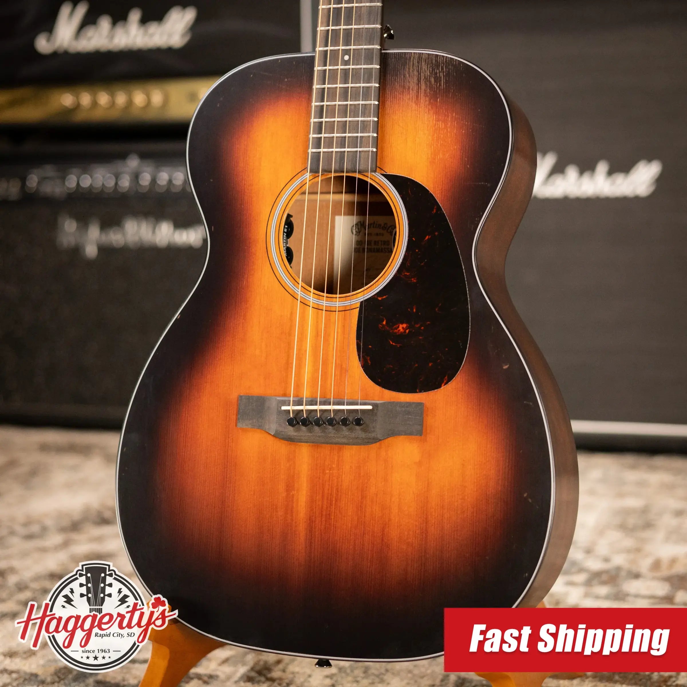 Martin 00-10E Retro Joe Bonamassa Signature Acoustic/Electric Guitar - Burst with Gig Bag