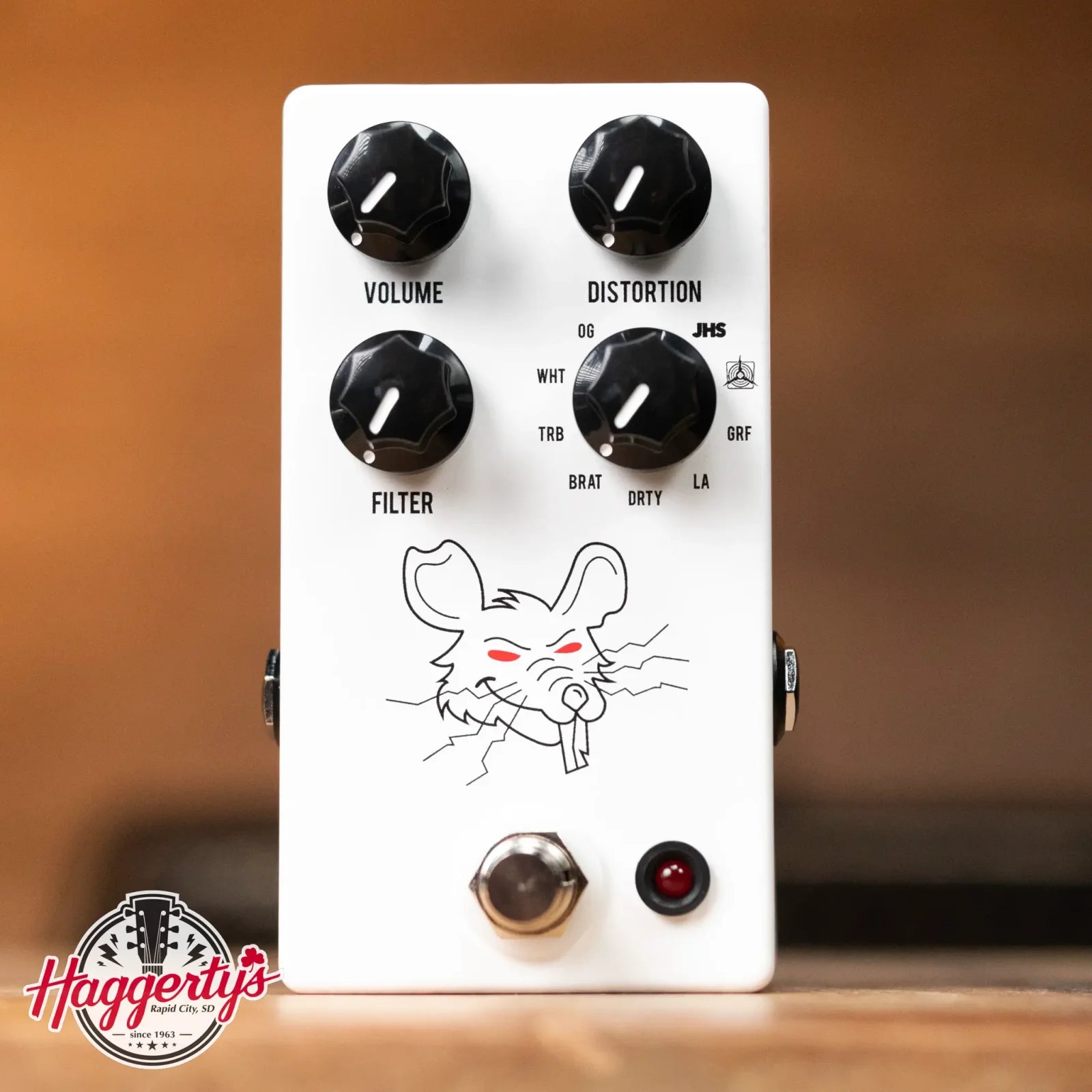 JHS Packrat White Distortion Pedal