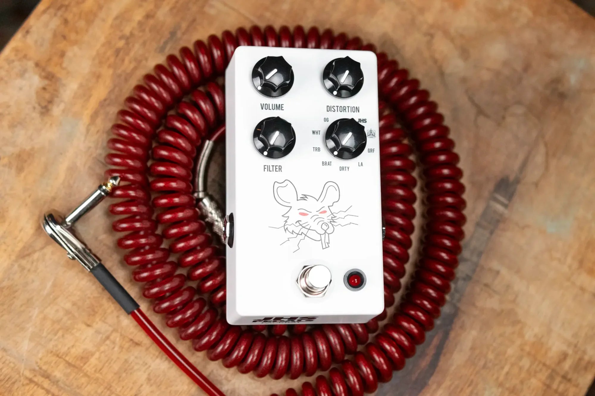 JHS Packrat White Distortion Pedal