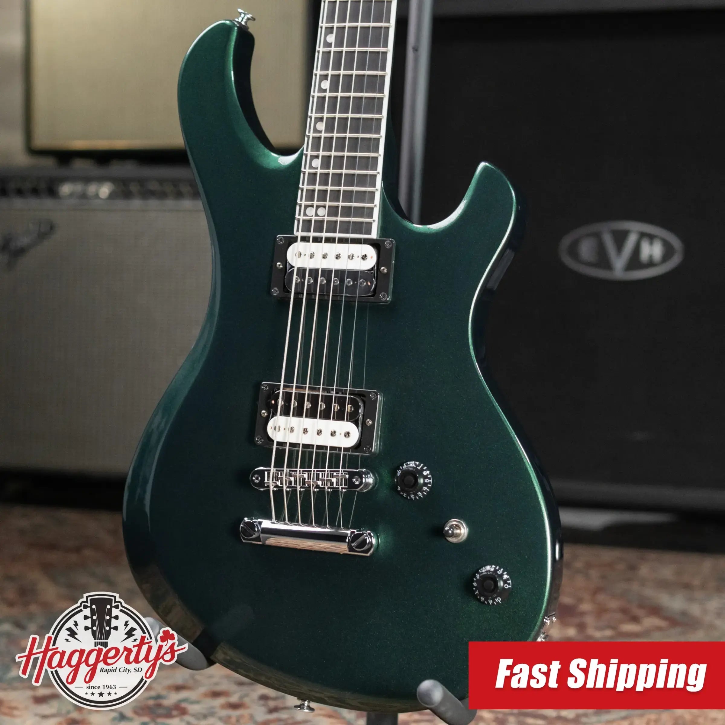 Gibson Victory Baritone Electric Guitar - British Racing Green with Hardshell Case