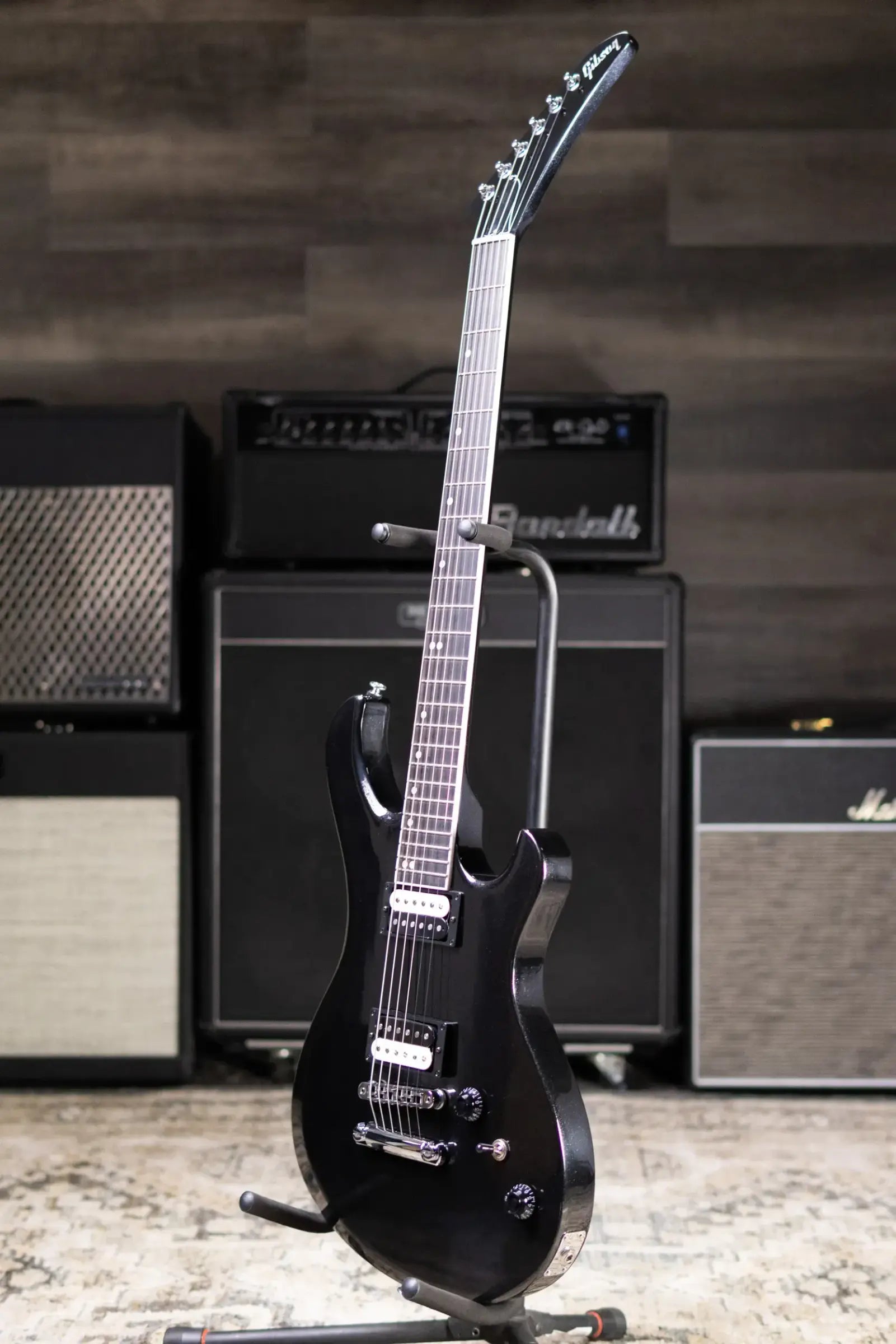 Gibson Victory Baritone Electric Guitar - Graphite Metallic with Hardshell Case