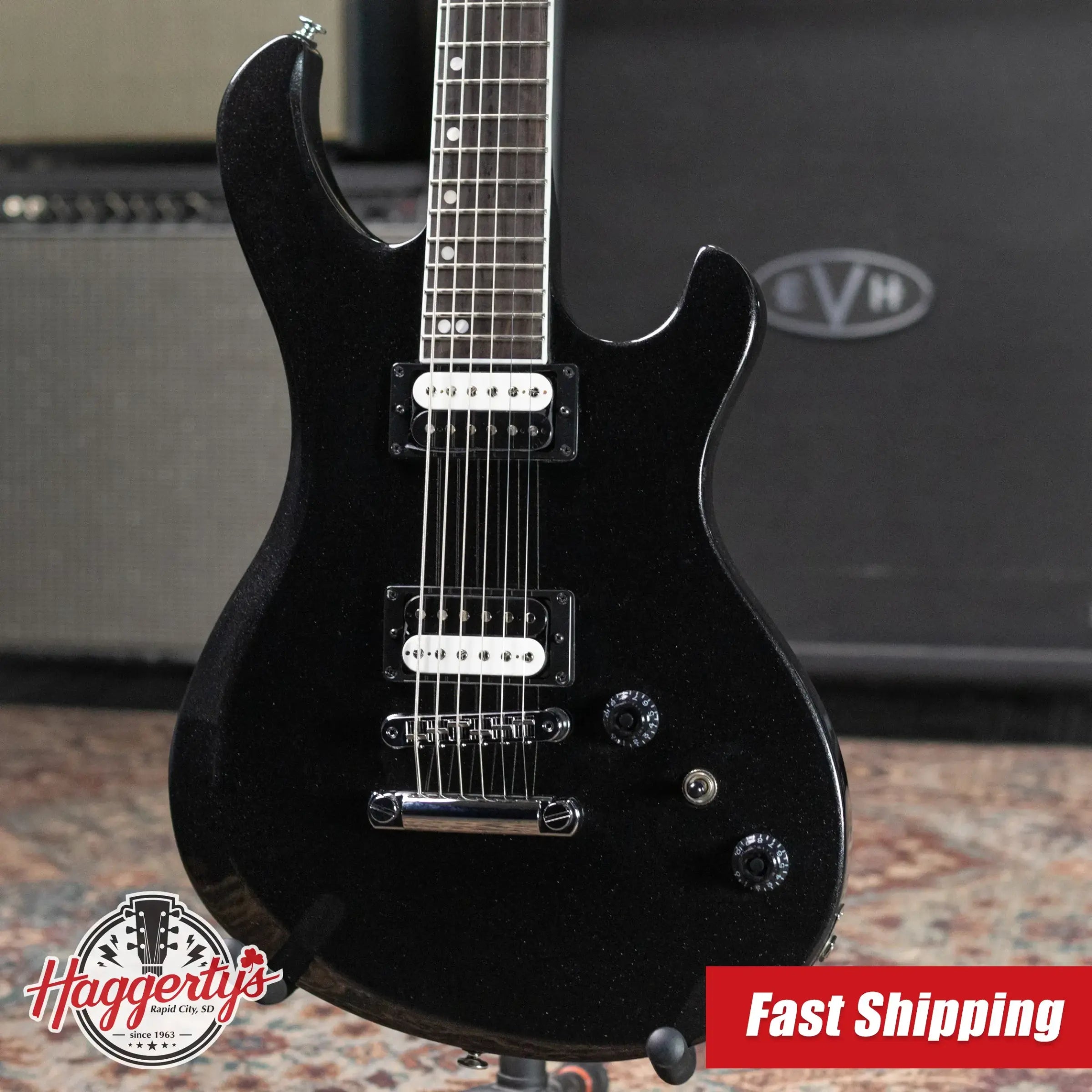 Gibson Victory Baritone Electric Guitar - Graphite Metallic with Hardshell Case