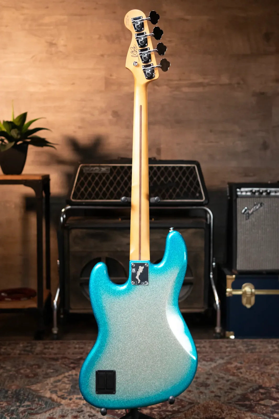 Fender Limited Player Plus X Blu Detiger Jazz Bass - Sky Burst Sparkle with Deluxe Gig Bag