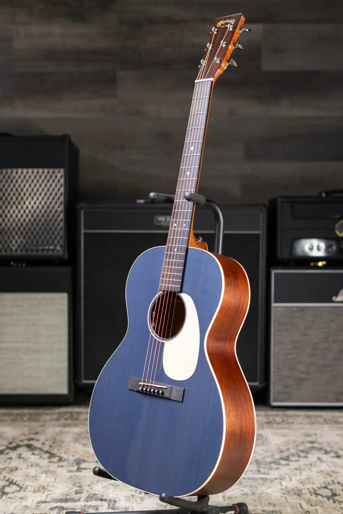 Martin 00L-16E 16 Series Acoustic/Electric Guitar - Blue Denim with Gig Bag