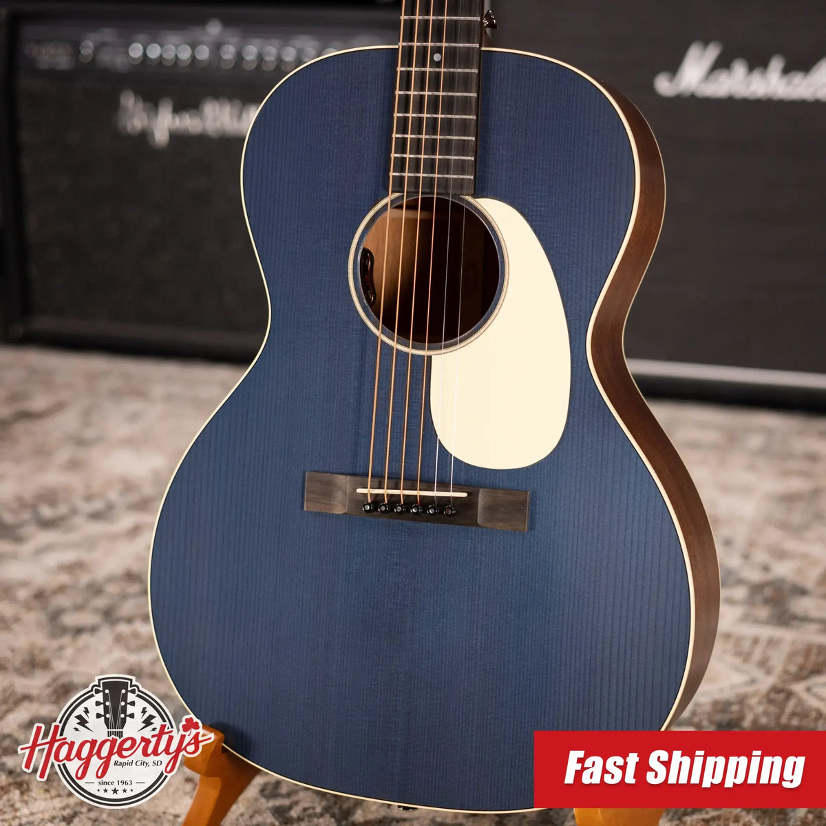Martin 00L-16E Acoustic/Electric Guitar - Blue Denim with Gig Bag