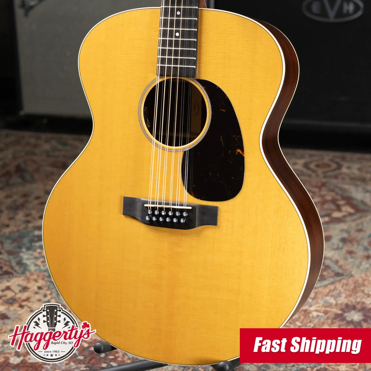 Martin Grand J-16E 16 Series 12-String Acoustic/Electric Guitar - Natural with Gig Bag