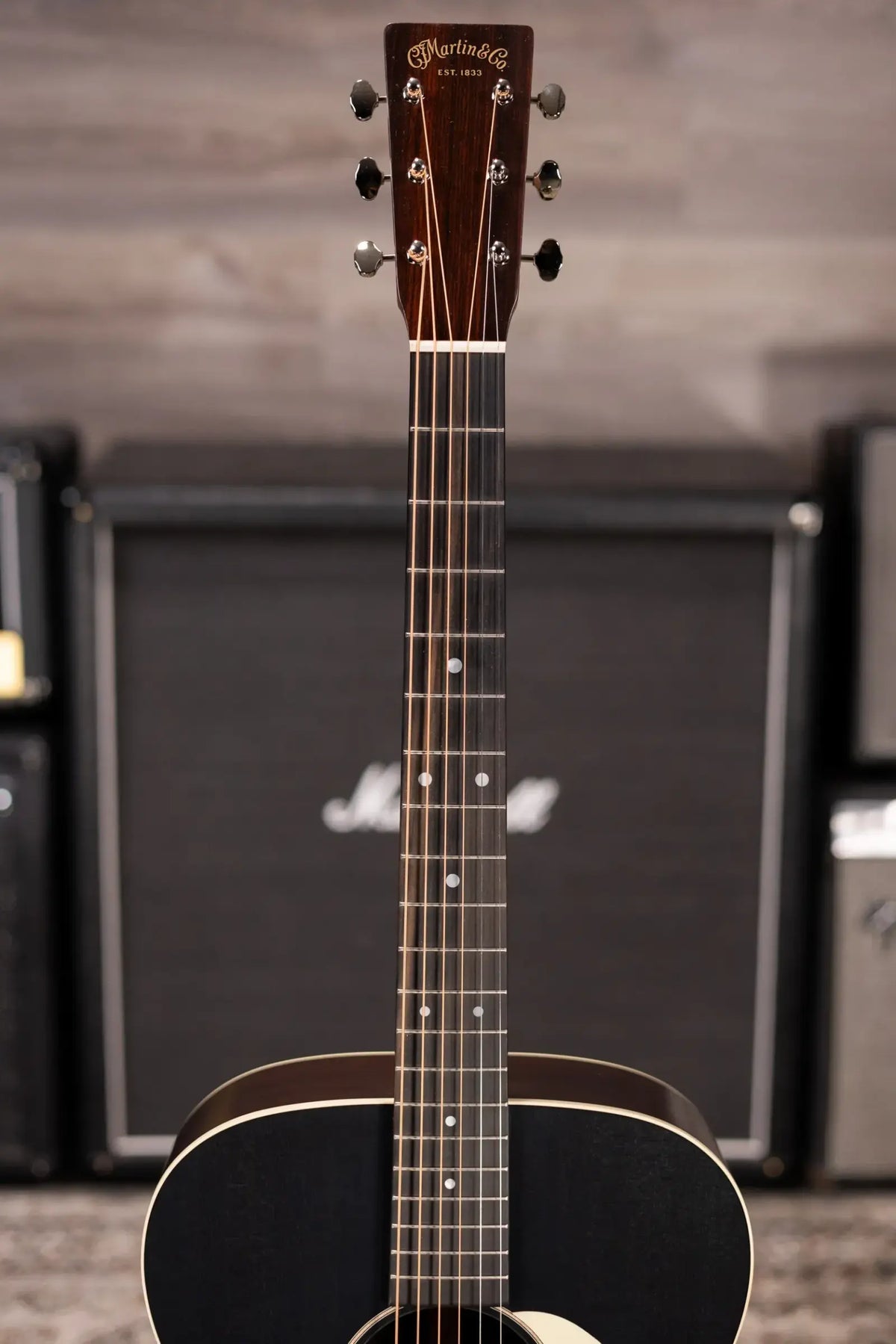 Martin J-16E Acoustic/Electric Guitar - Black Smoke with Gig Bag