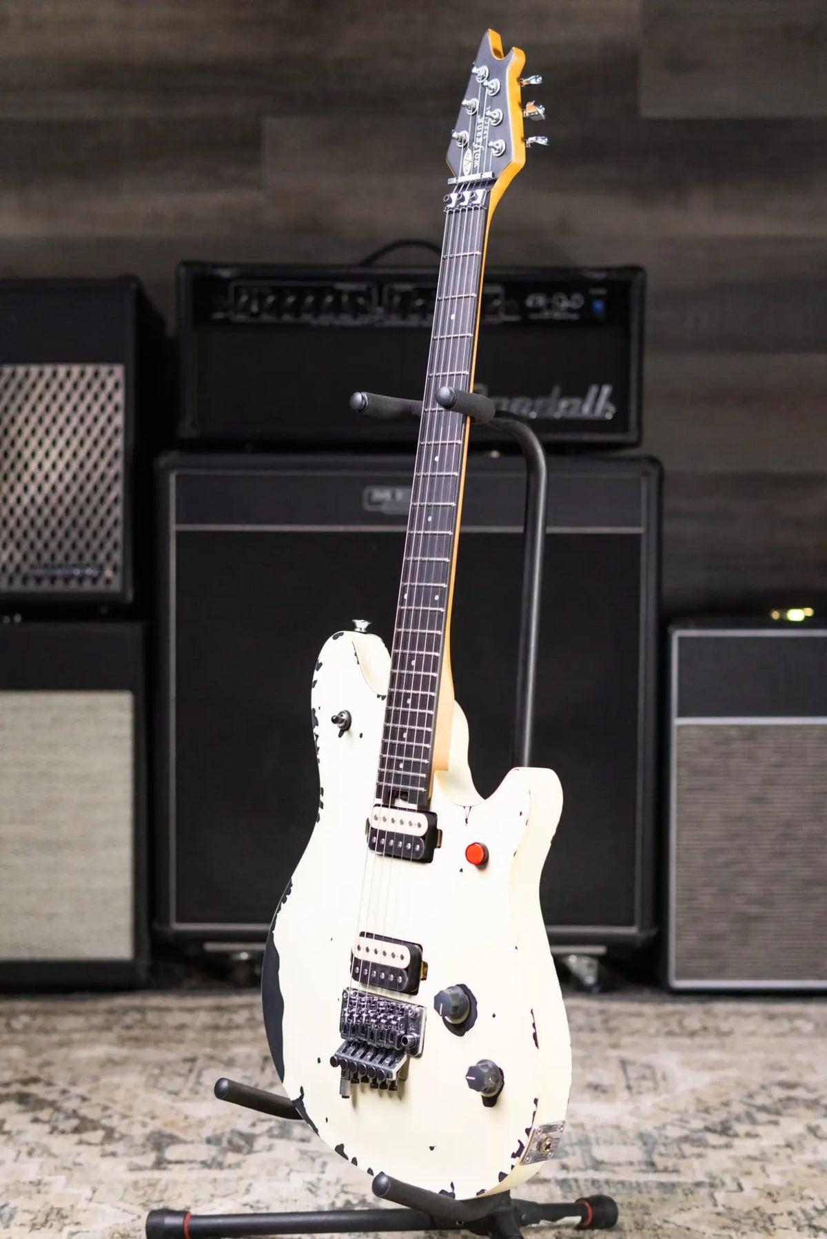 EVH Limited Edition Wolfgang Special Striped Series Electric Guitar - Distressed Ivory