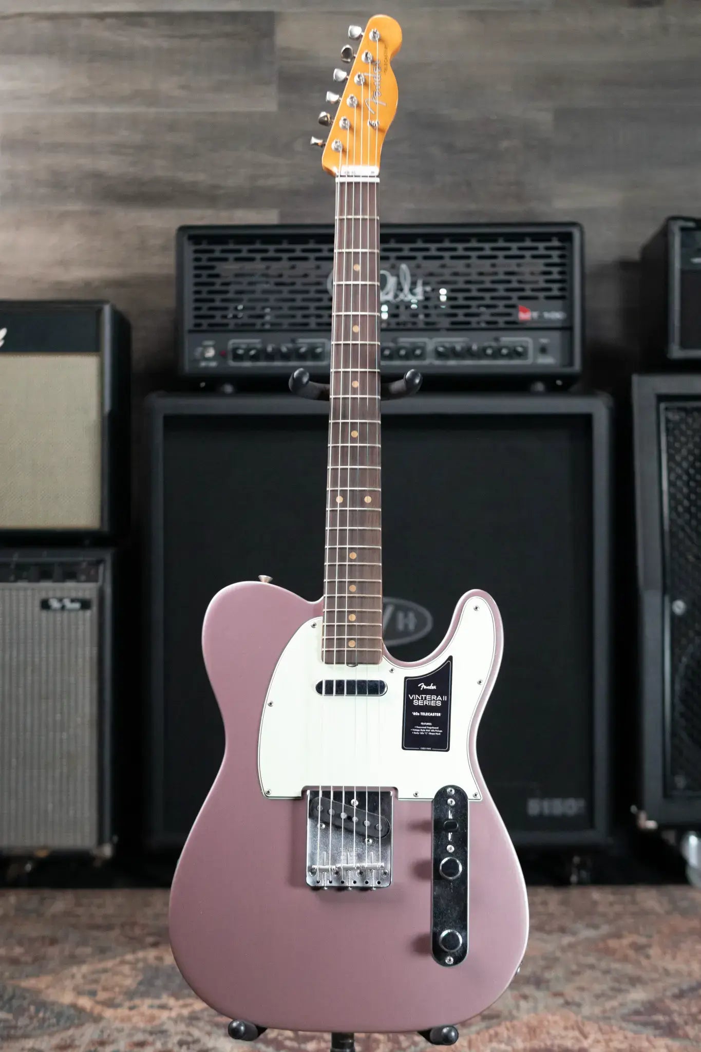 Fender Vintera II Road Worn '60s Telecaster Electric Guitar - Burgundy Mist Metallic with Hardshell Case