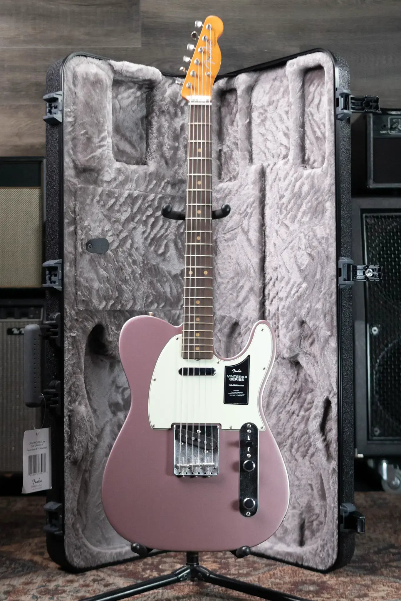 Fender Vintera II Road Worn '60s Telecaster Electric Guitar - Burgundy Mist Metallic with Hardshell Case