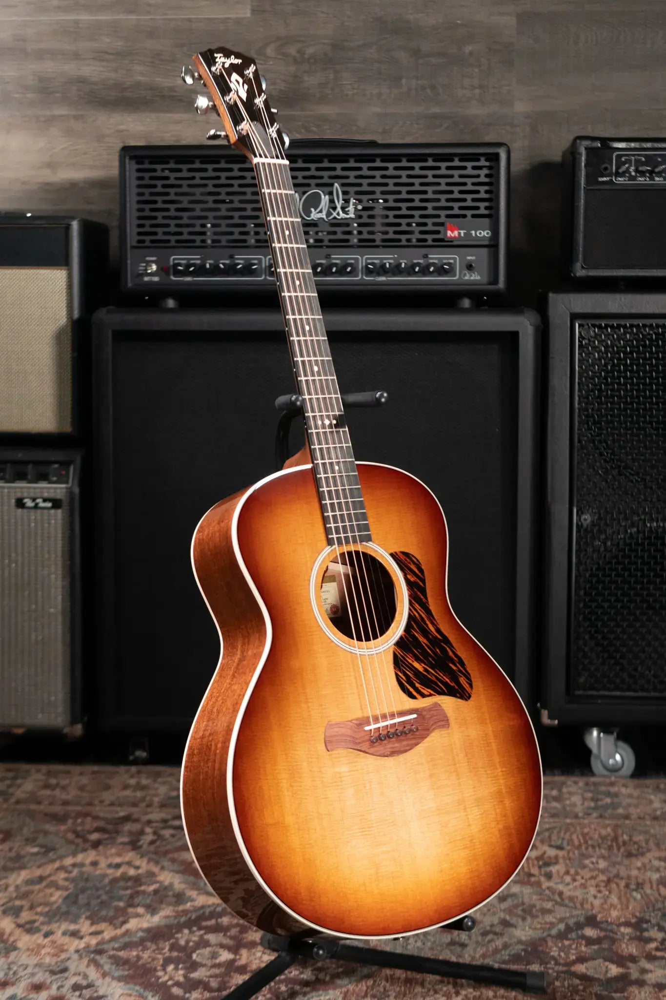 Taylor Gold Label 514e Super Auditorium Acoustic/Electric Guitar - Sunburst with Firestripe Pickguard and Hardshell Case - Demo