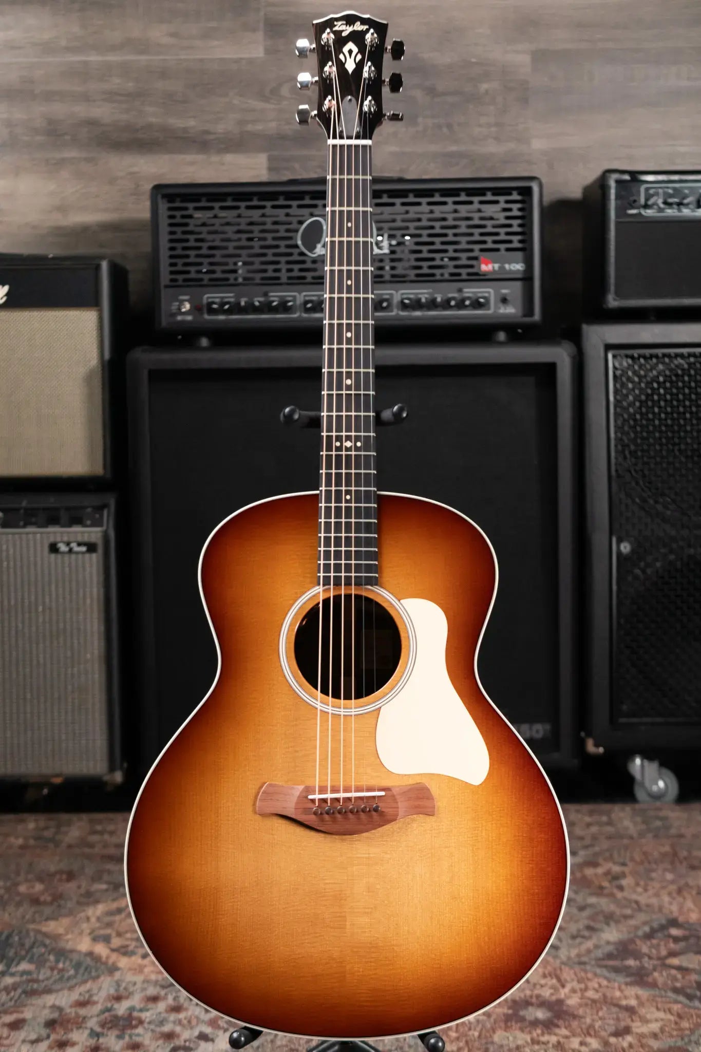 Taylor Gold Label 714e Super Auditorium Acoustic/Electric Guitar - Sunburst with Cream Pickguard and Hardshell Case