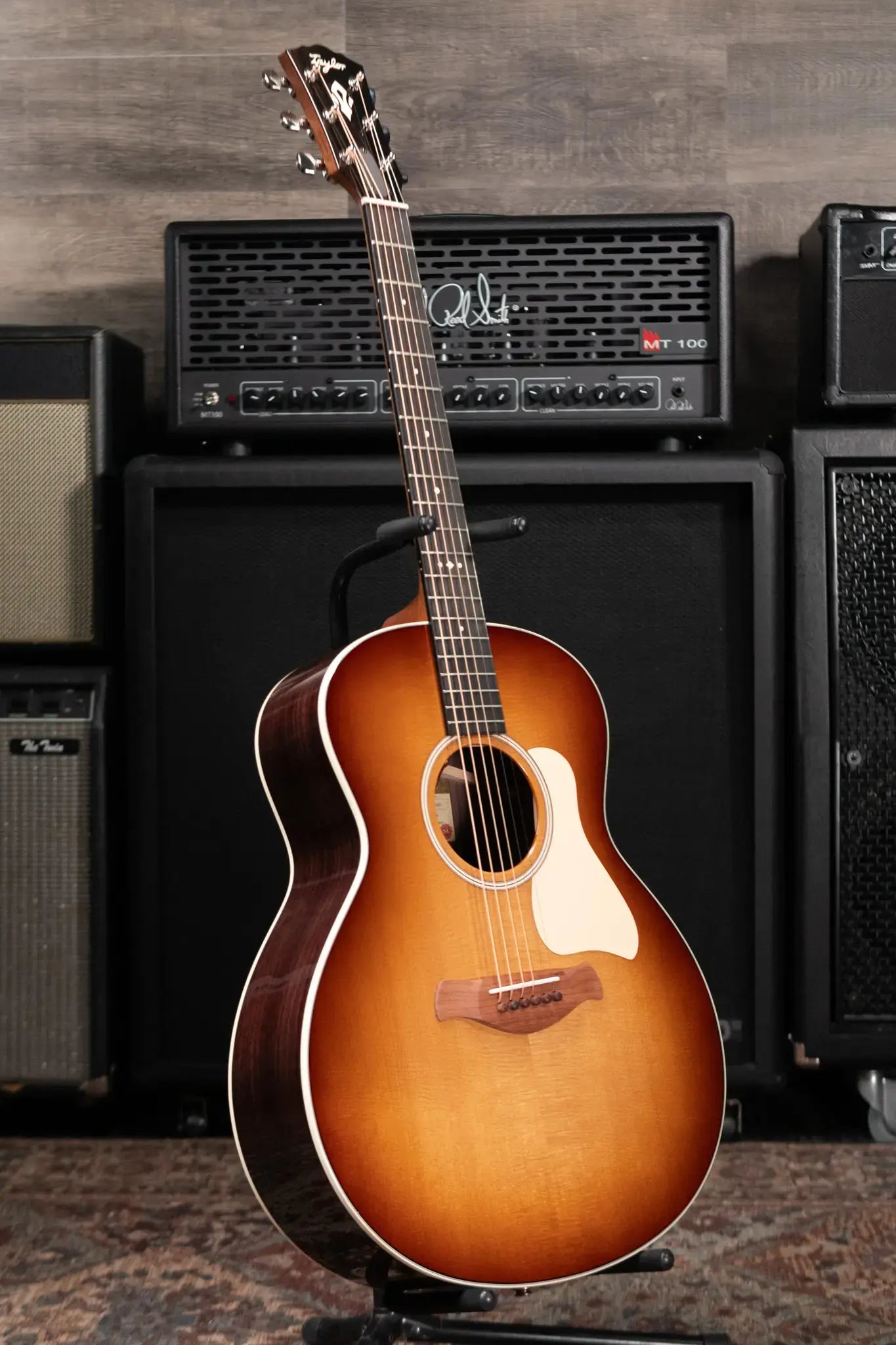 Taylor Gold Label 714e Super Auditorium Acoustic/Electric Guitar - Sunburst with Cream Pickguard and Hardshell Case