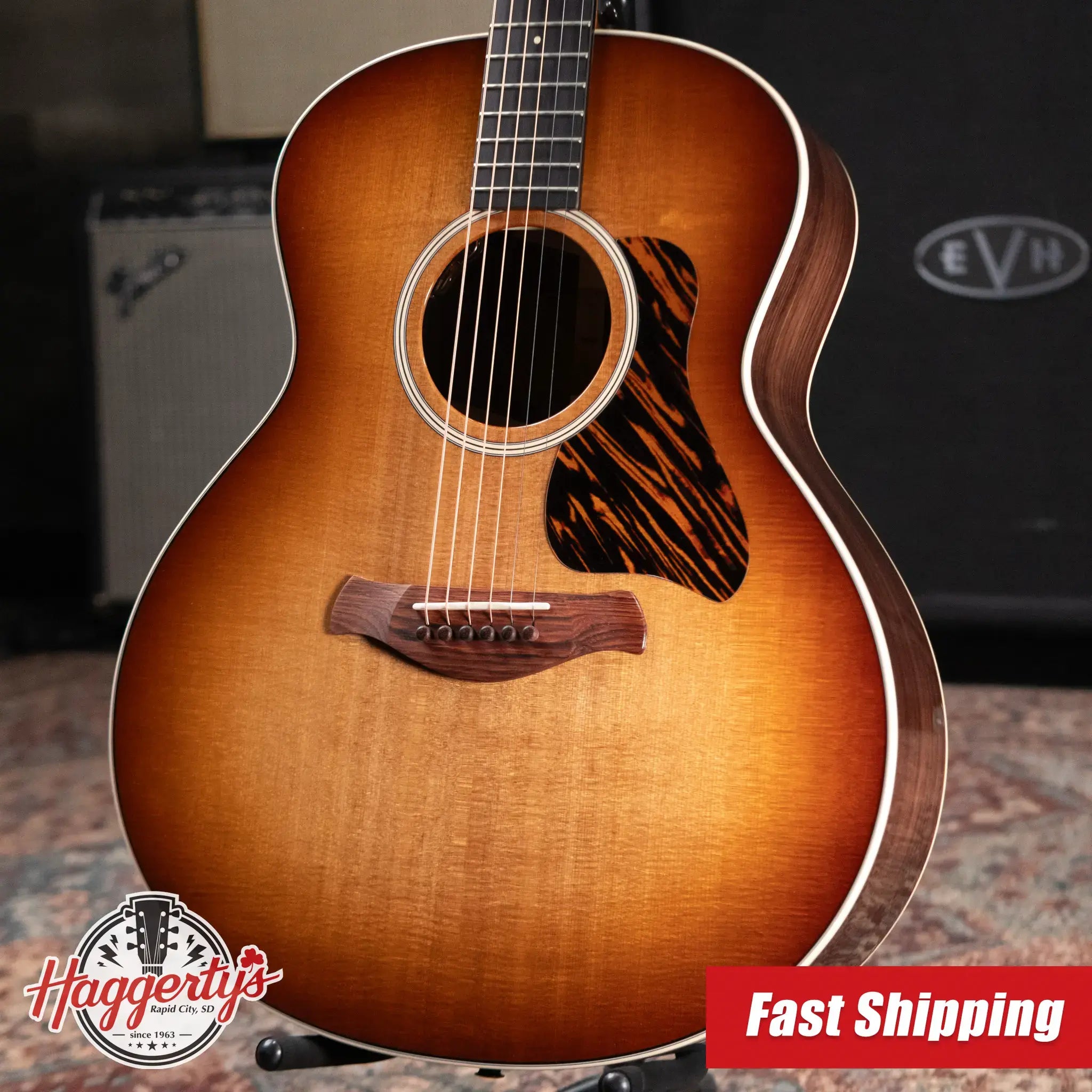 Taylor Gold Label 714e Super Auditorium Acoustic/Electric Guitar - Sunburst with Firestripe Pickguard and Hardshell Case