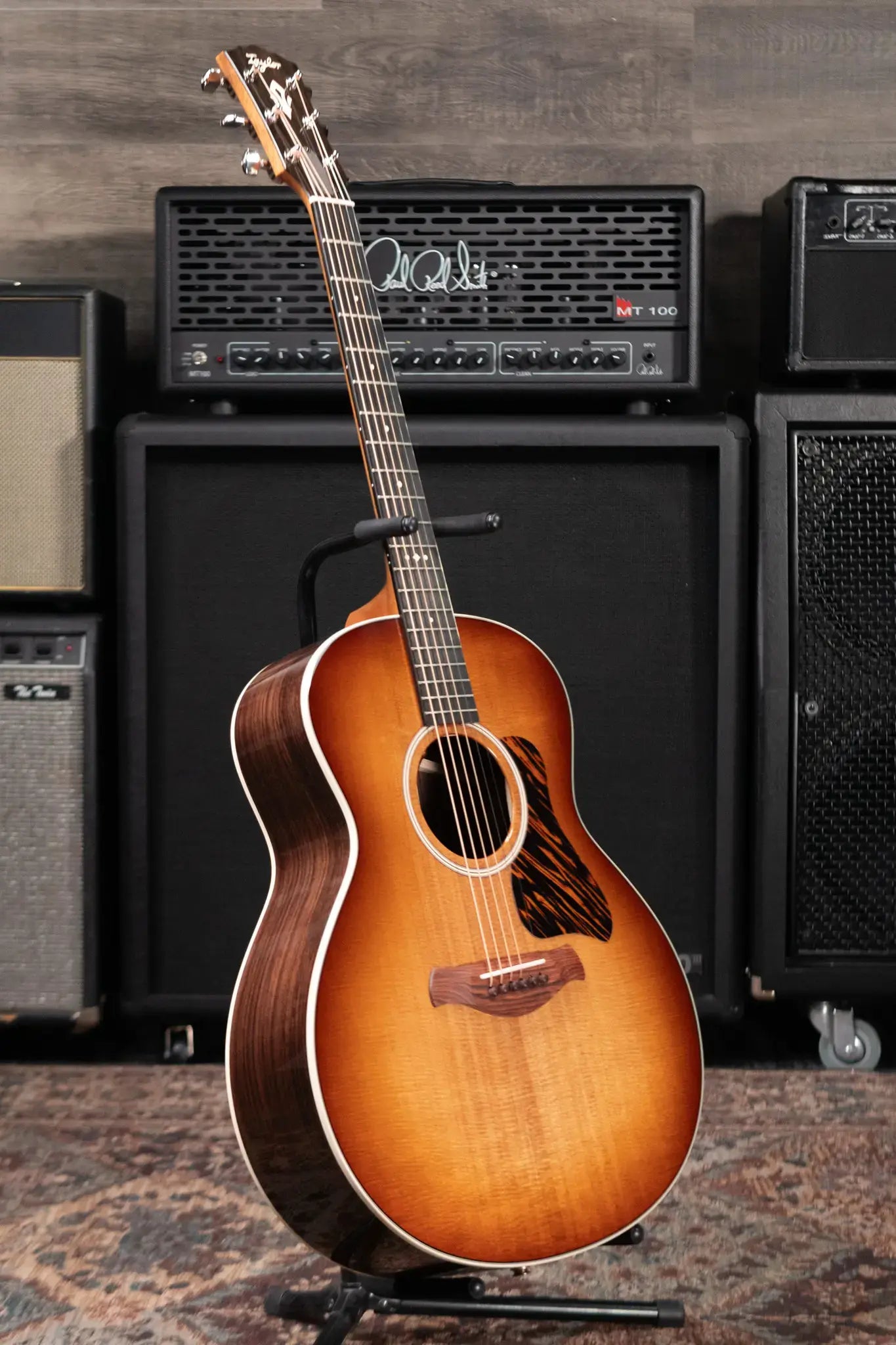 Taylor Gold Label 714e Super Auditorium Acoustic/Electric Guitar - Sunburst with Firestripe Pickguard and Hardshell Case