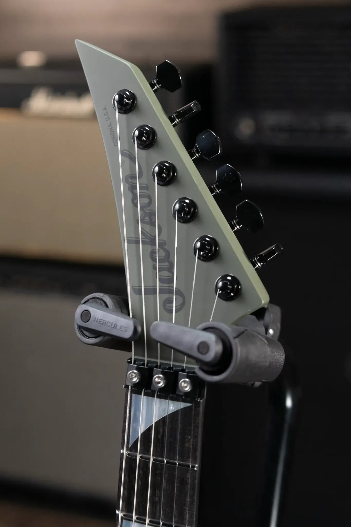 Jackson American Series Rhoads RR24 Electric Guitar - Matte Army Drab with Core Case