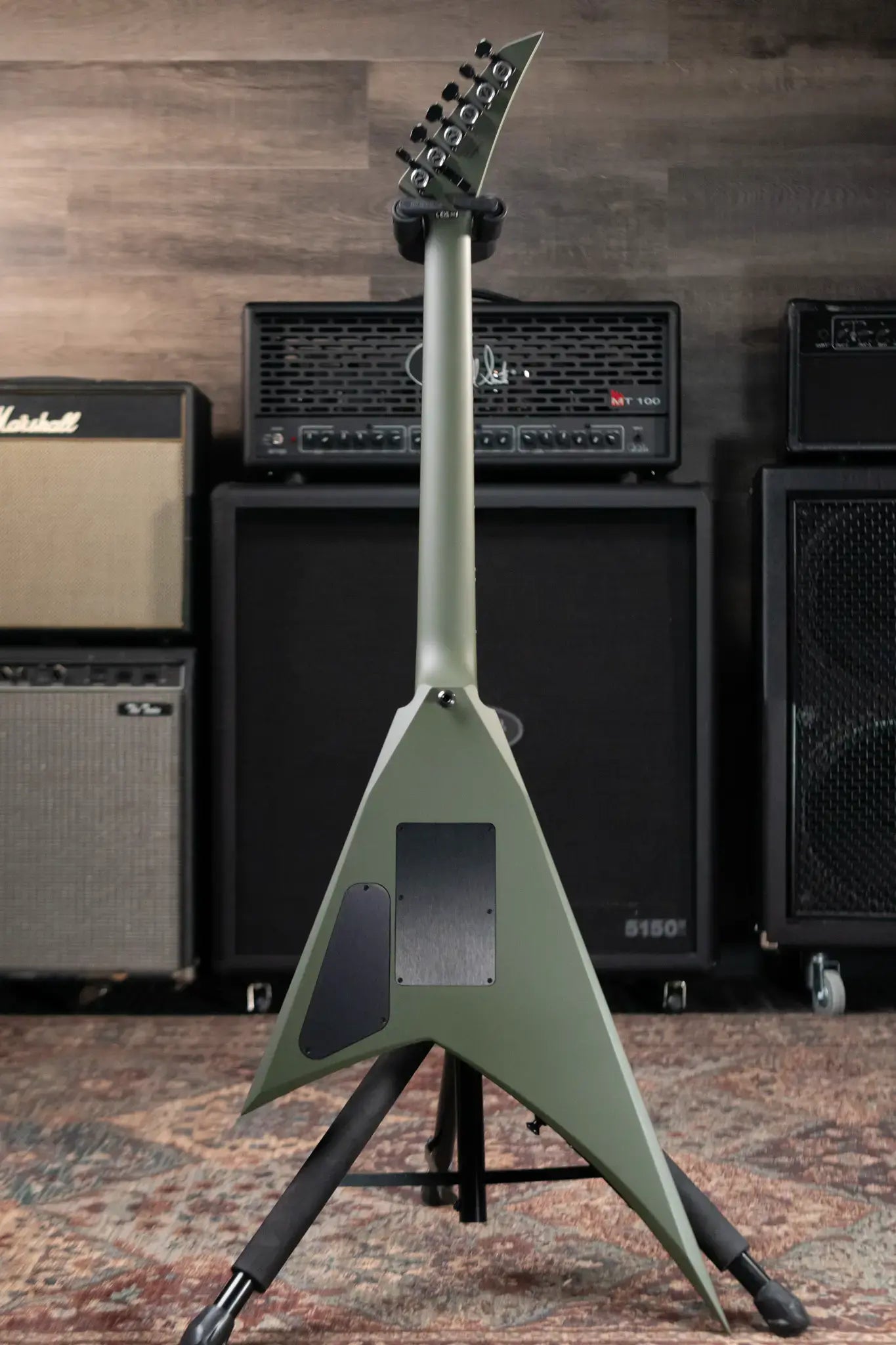 Jackson American Series Rhoads RR24 Electric Guitar - Matte Army Drab with Core Case