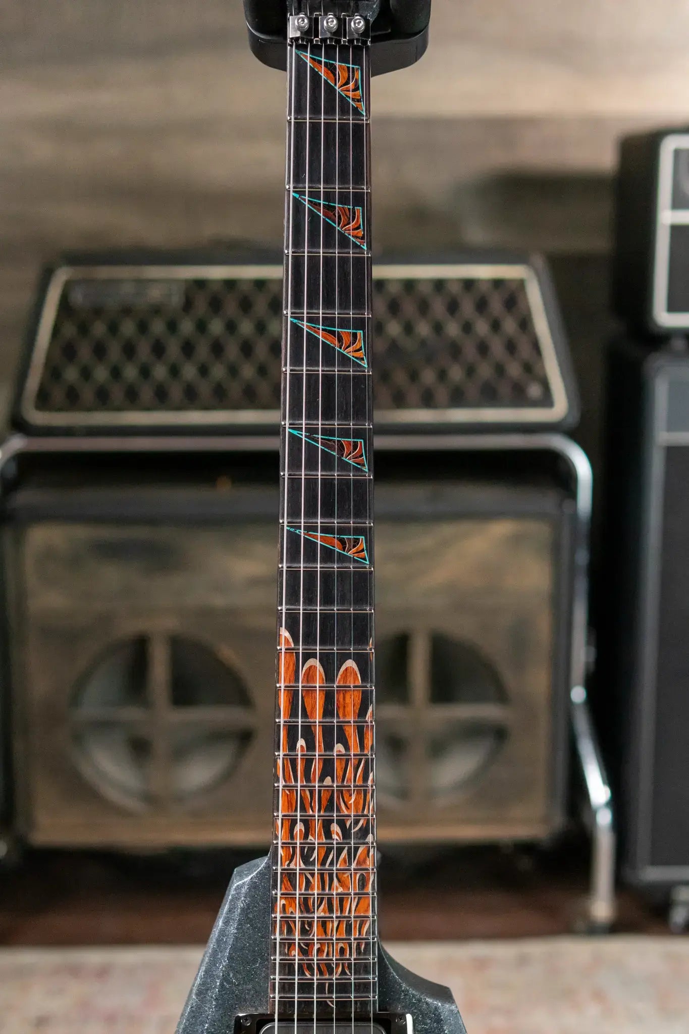 ESP 2025 NAMM Exhibition Custom Shop Arrow Electric Guitar - Basalt Stone Effect with Hardshell Case