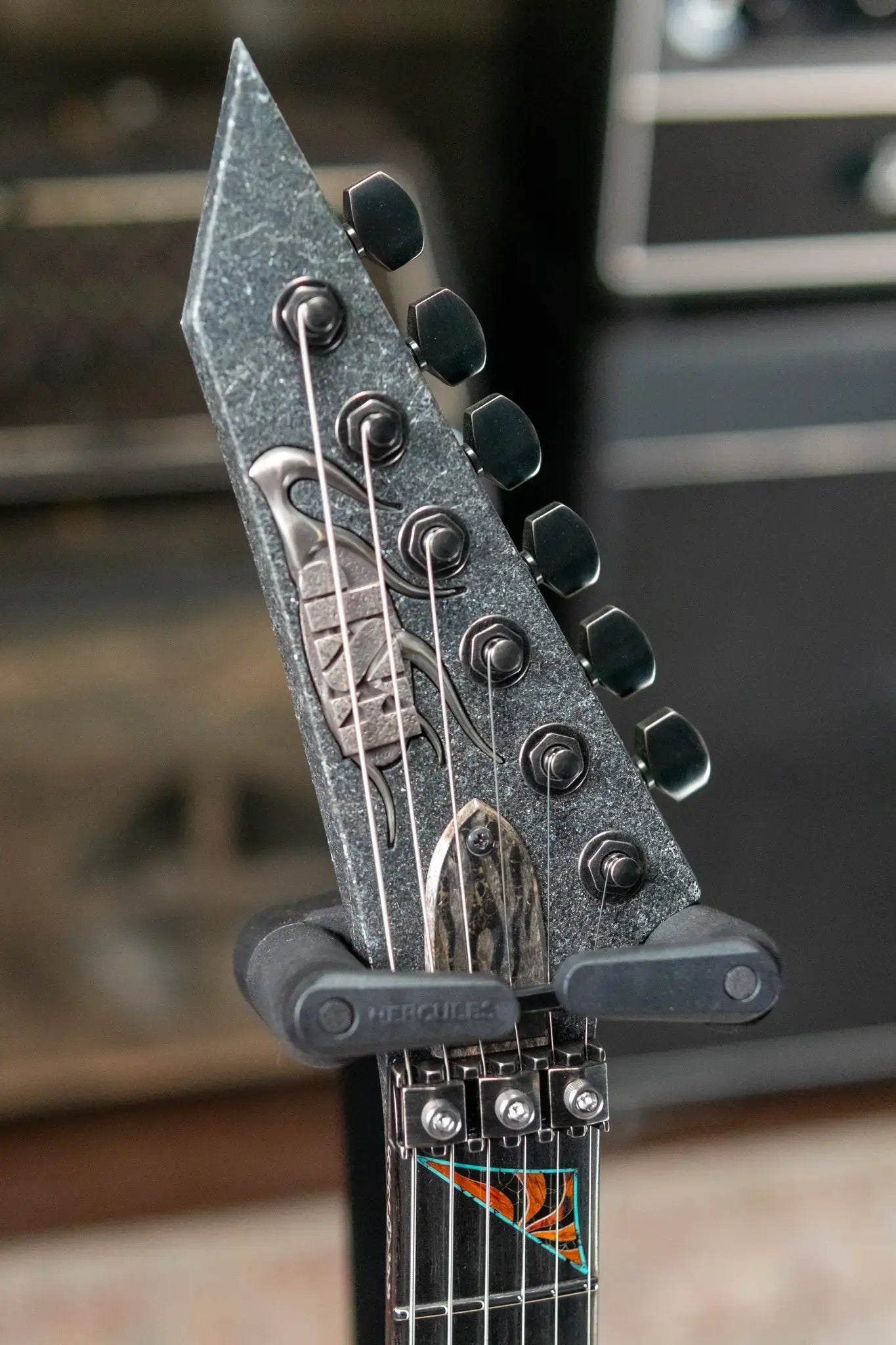 ESP 2025 NAMM Exhibition Custom Shop Arrow Electric Guitar - Basalt Stone Effect with Hardshell Case