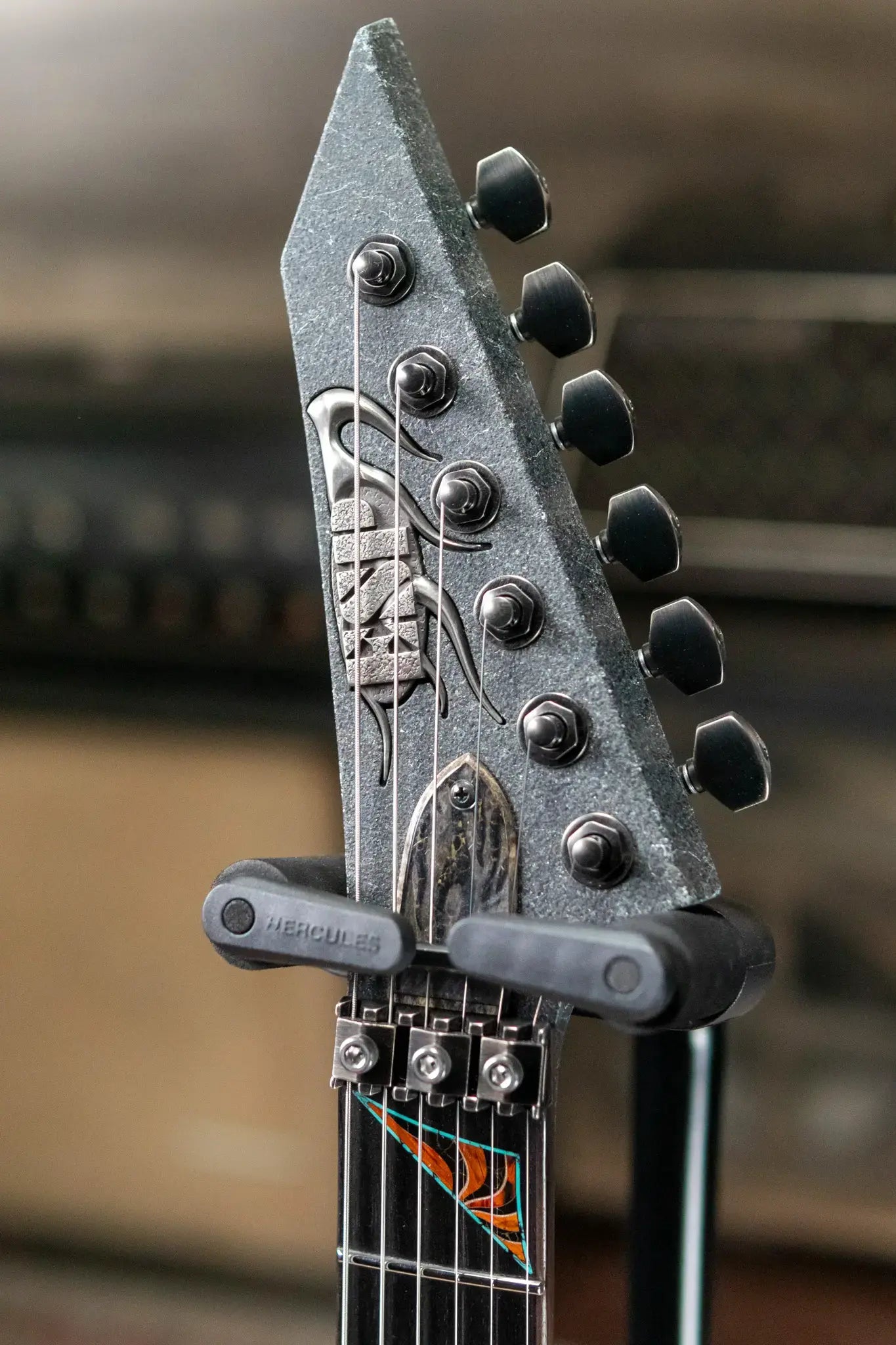ESP 2025 NAMM Exhibition Custom Shop Arrow Electric Guitar - Basalt Stone Effect with Hardshell Case